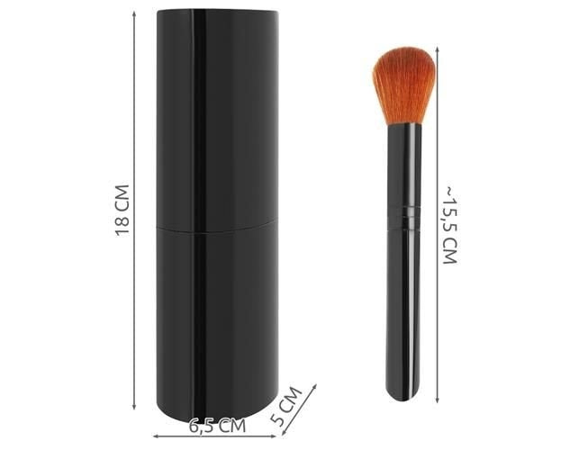 Makeup brushes 12 pcs black - set