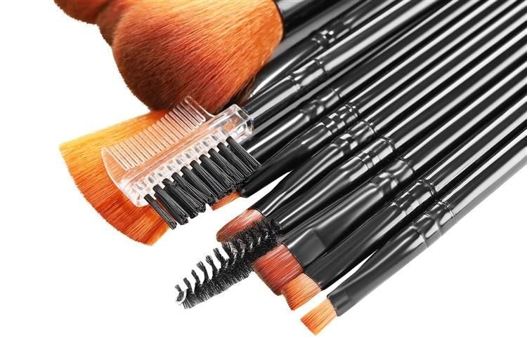 Makeup brushes 12 pcs black - set