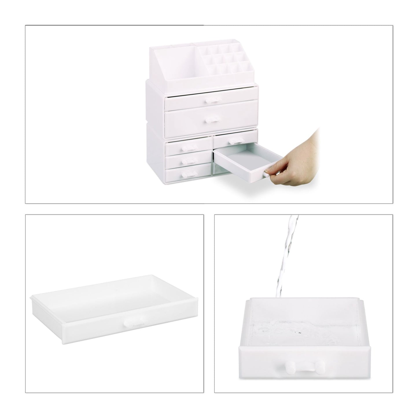 Make-up stand with eight drawers