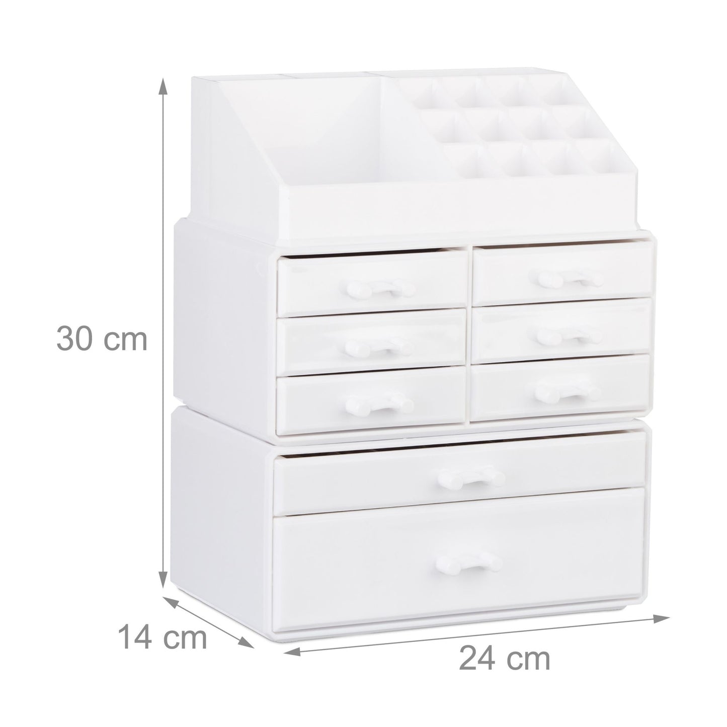 Make-up stand with eight drawers