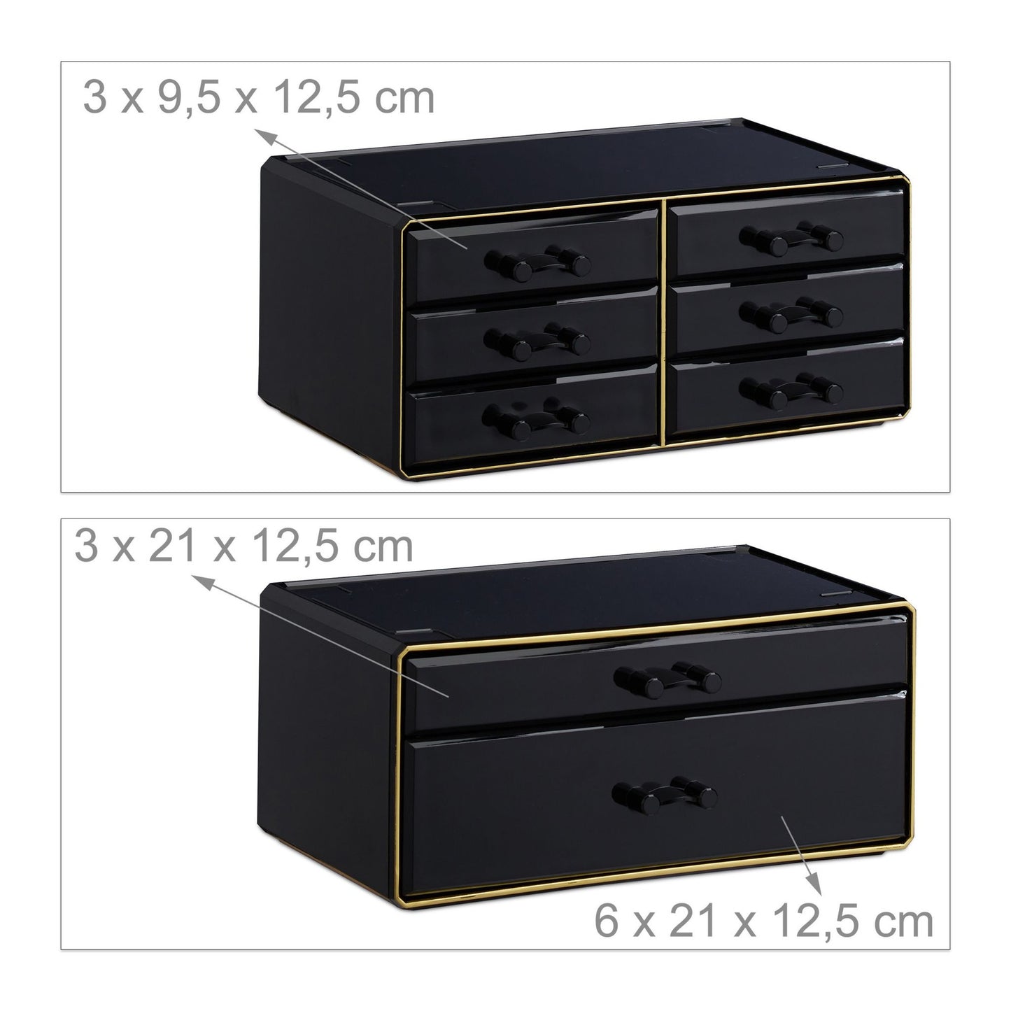 Make-up stand with eight drawers