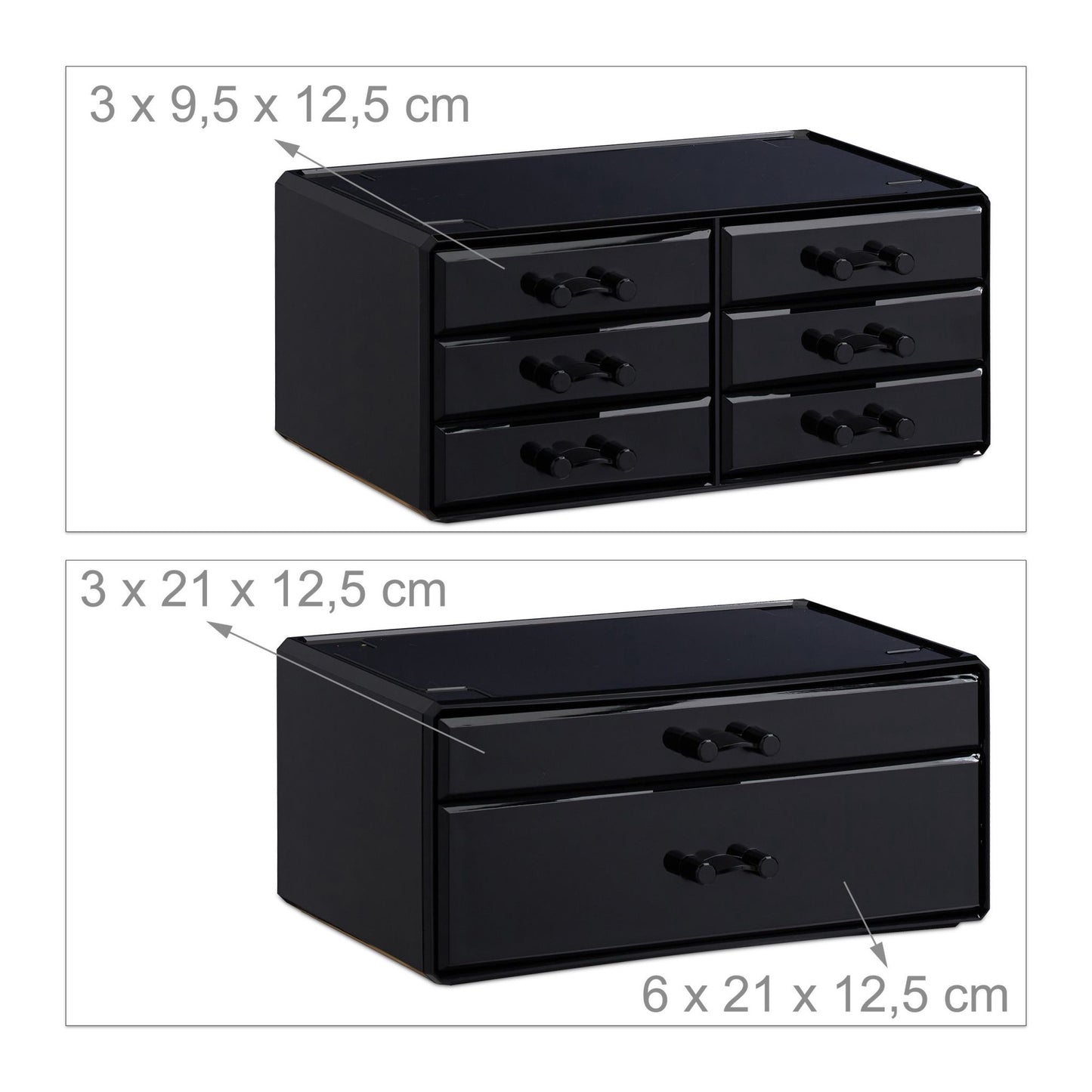 Make-up stand with eight drawers