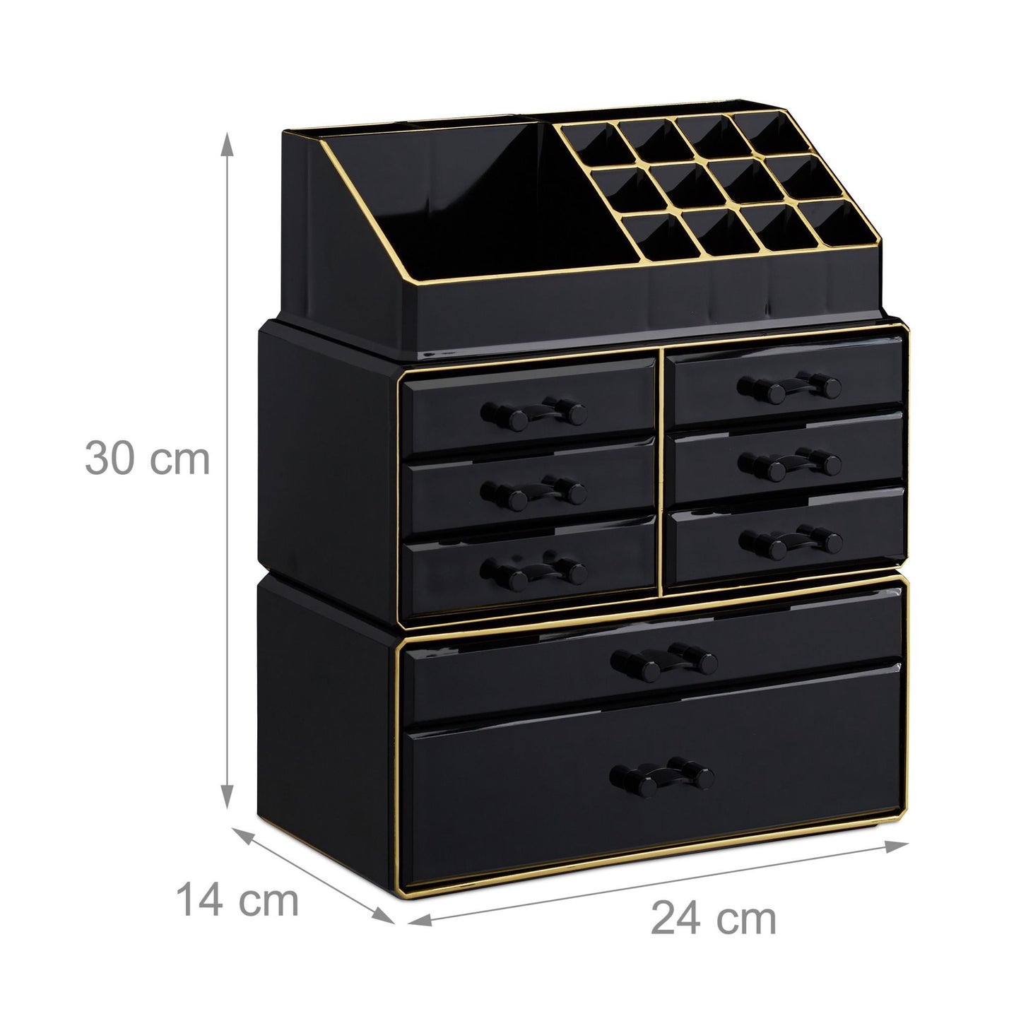 Make-up stand with eight drawers