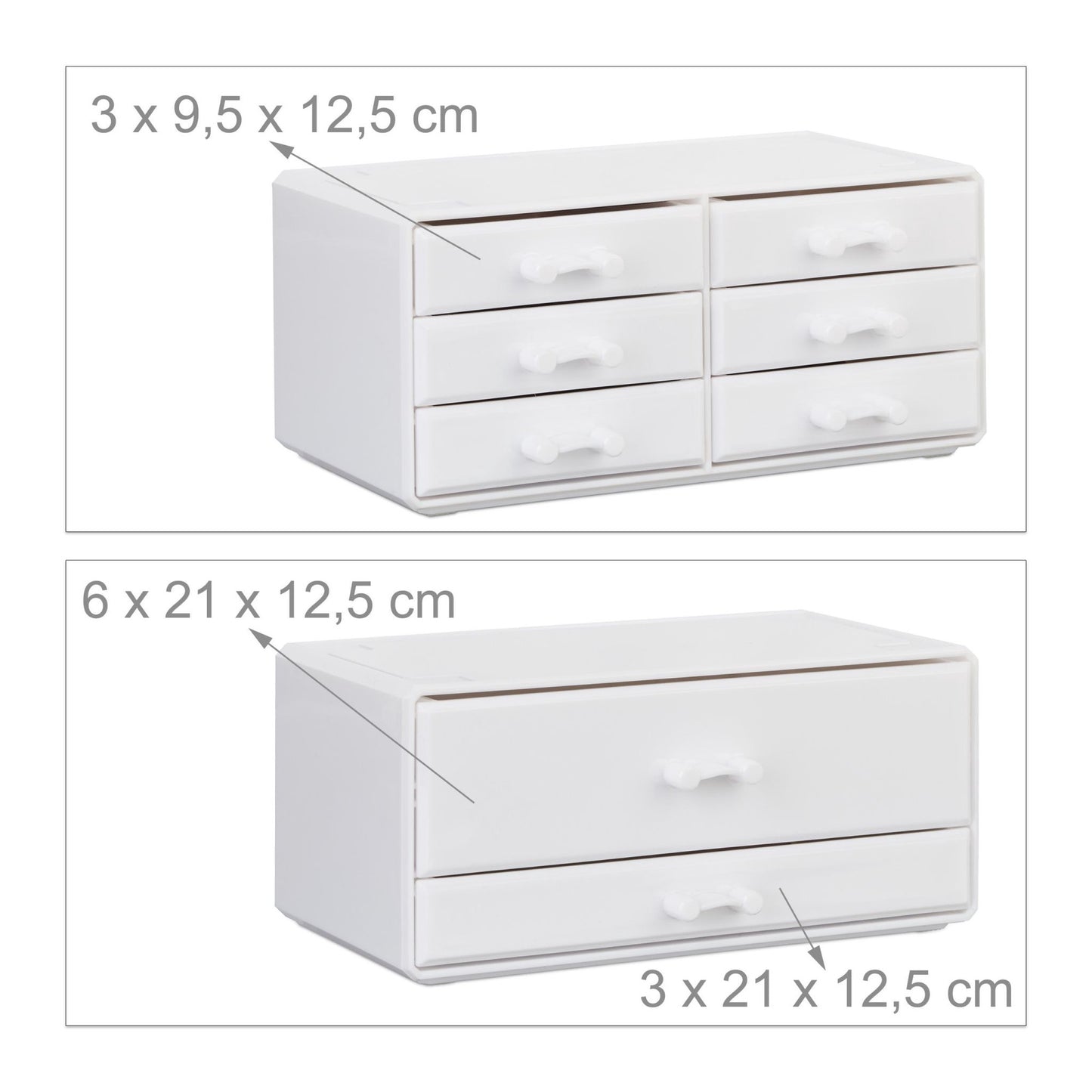 Make-up stand with eight drawers