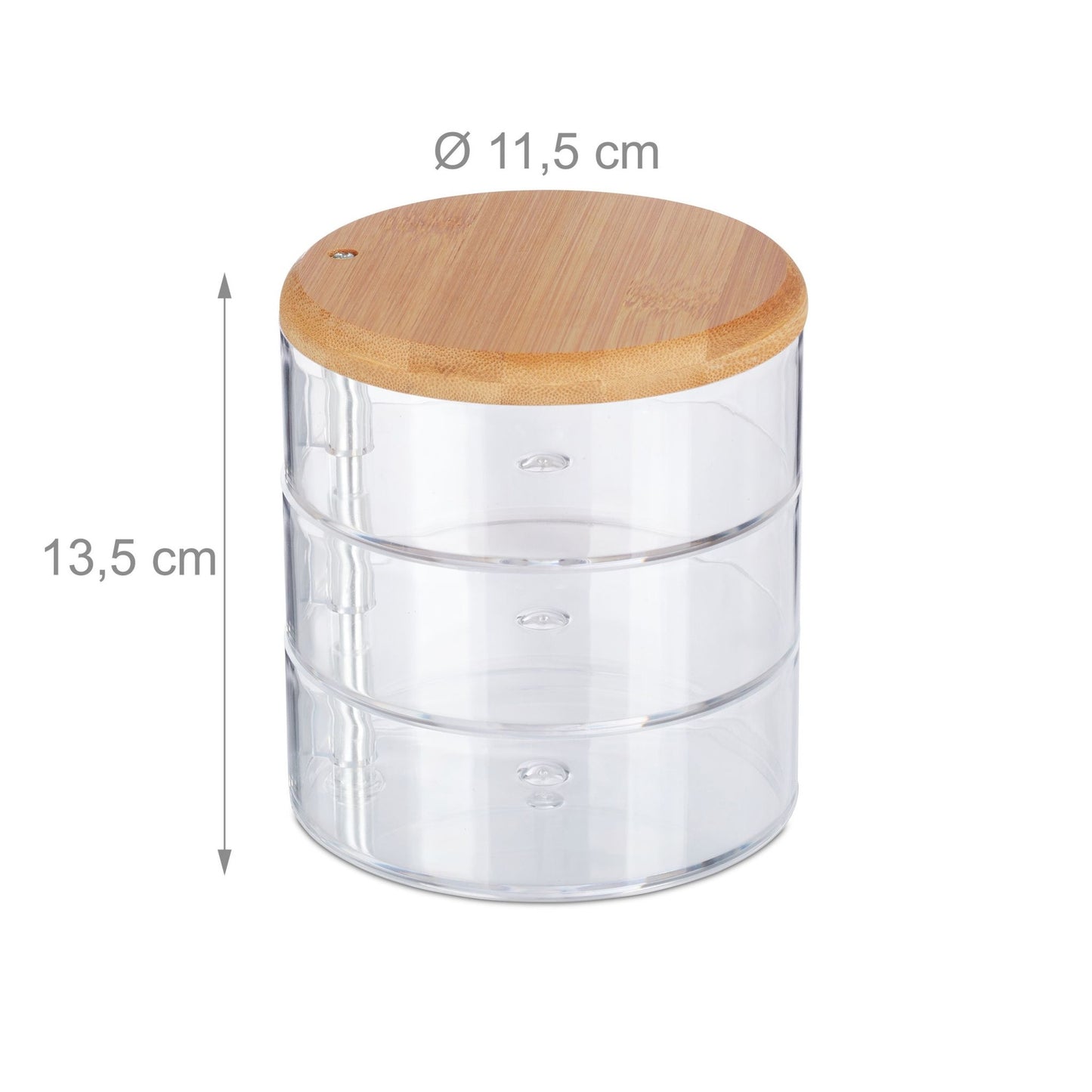 Makeup storage with 3 compartments