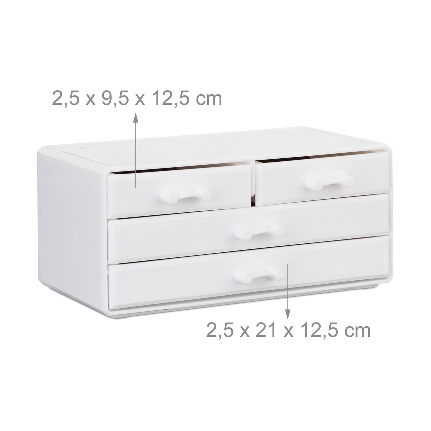 Makeup storage with 4 drawers