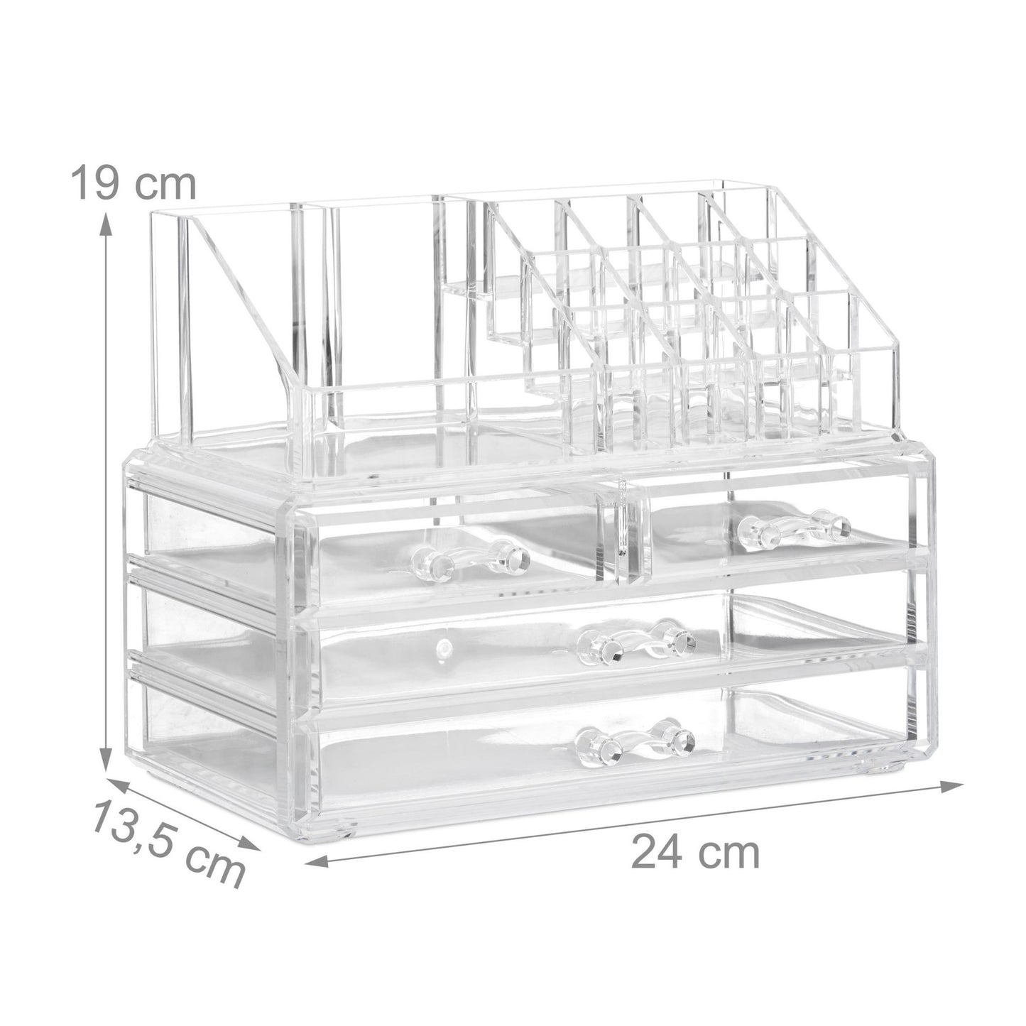 Makeup storage with 4 drawers