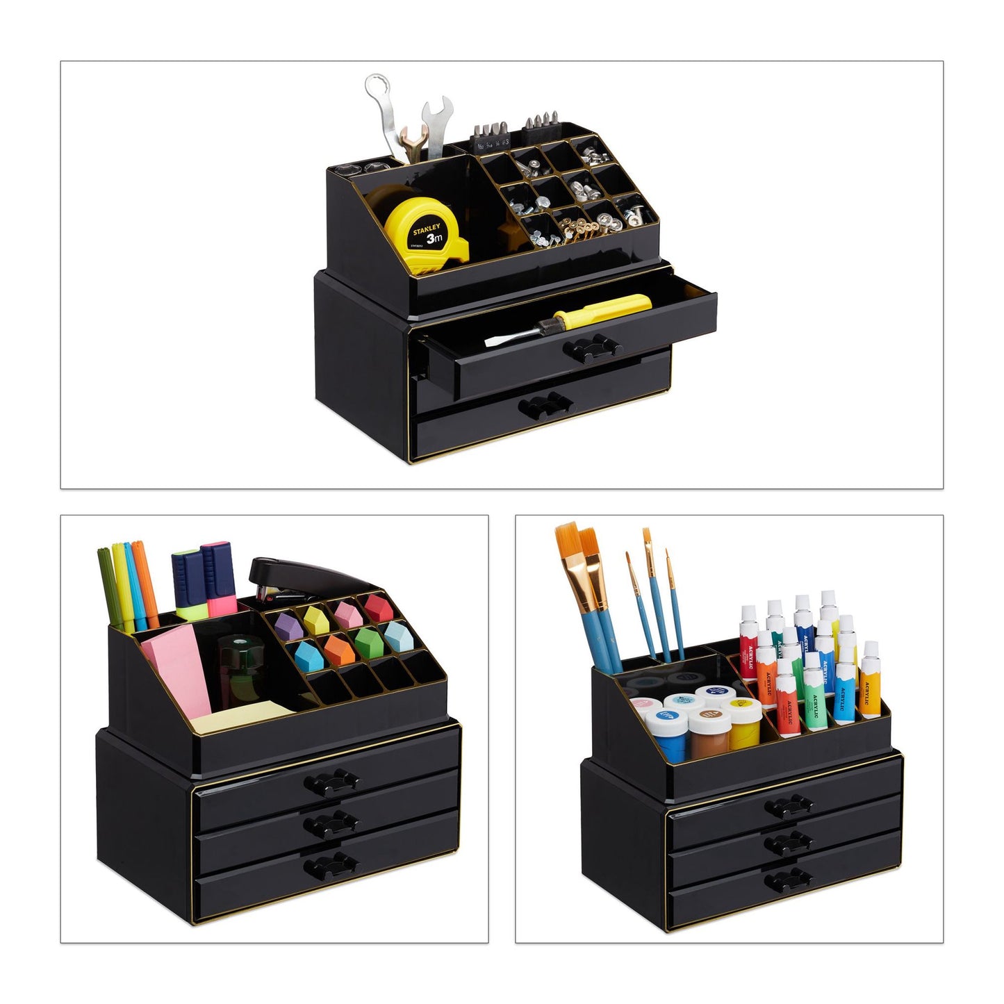Makeup storage with 4 drawers
