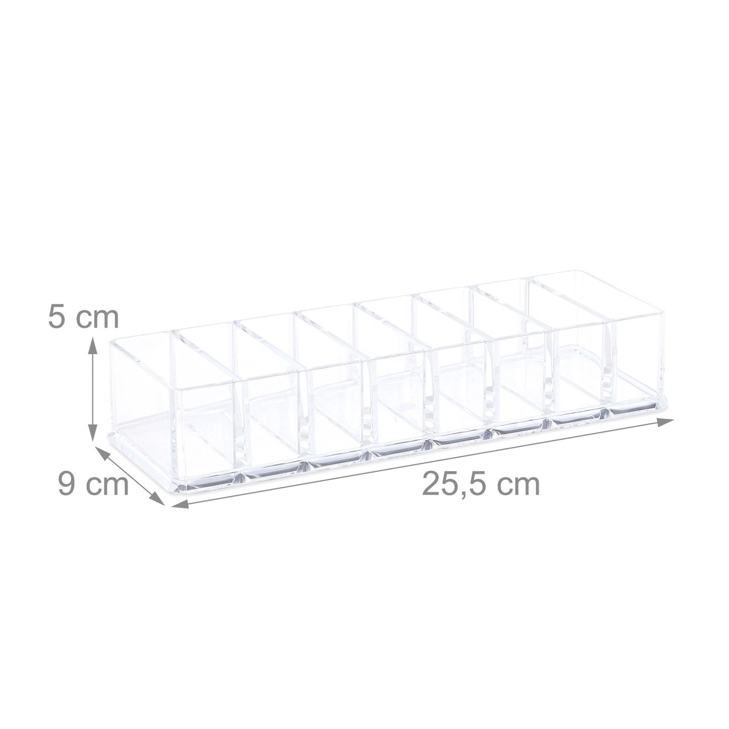 Makeup storage with 8 compartments