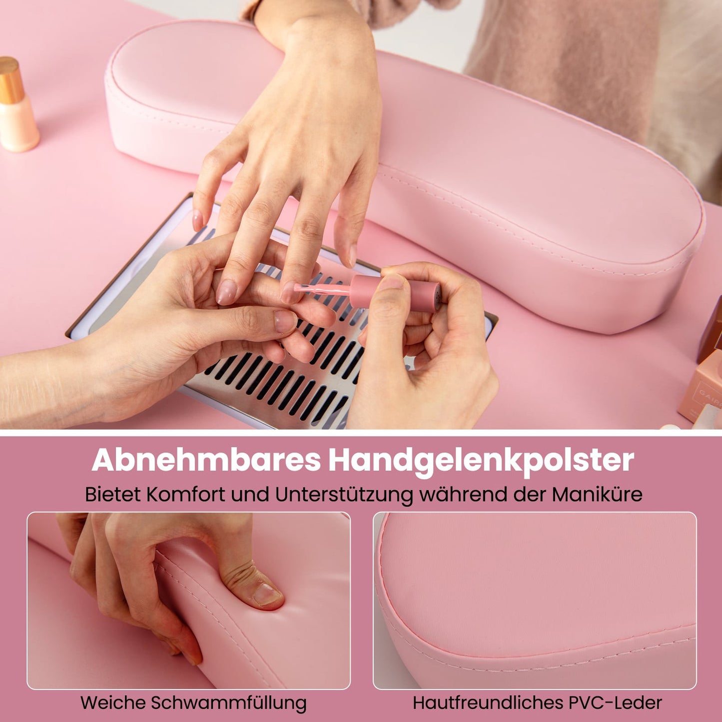 Manicure Table with Electric Dust Collector & Storage
