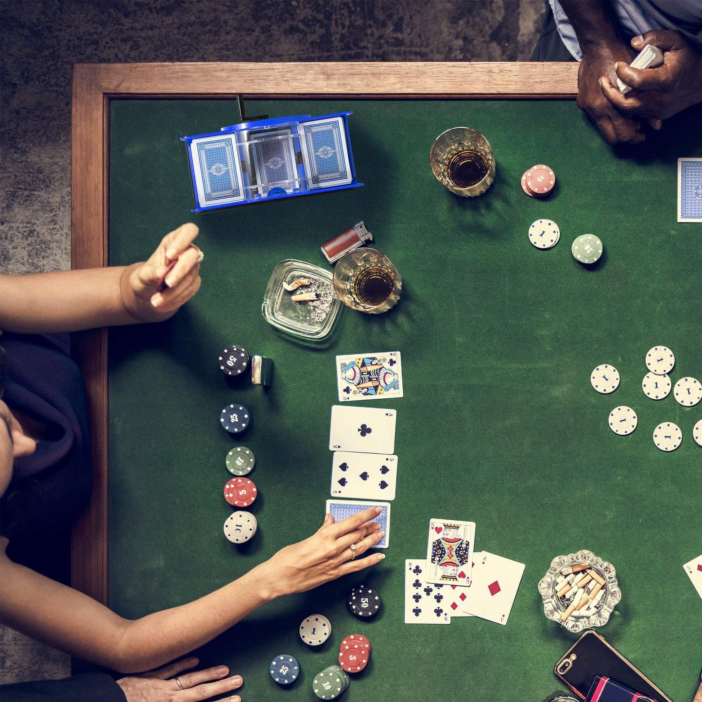 Manual Card Shuffling Machine Blue