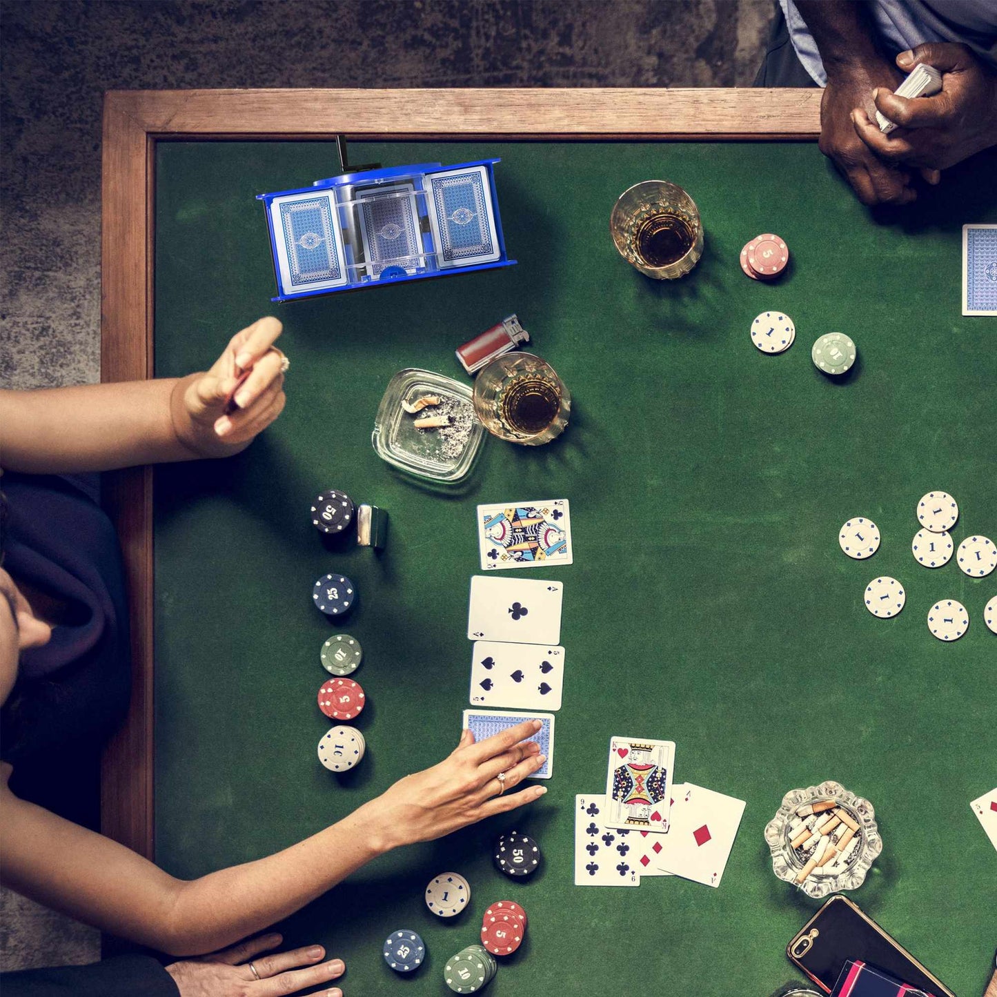 Manual Card Shuffling Machine Blue