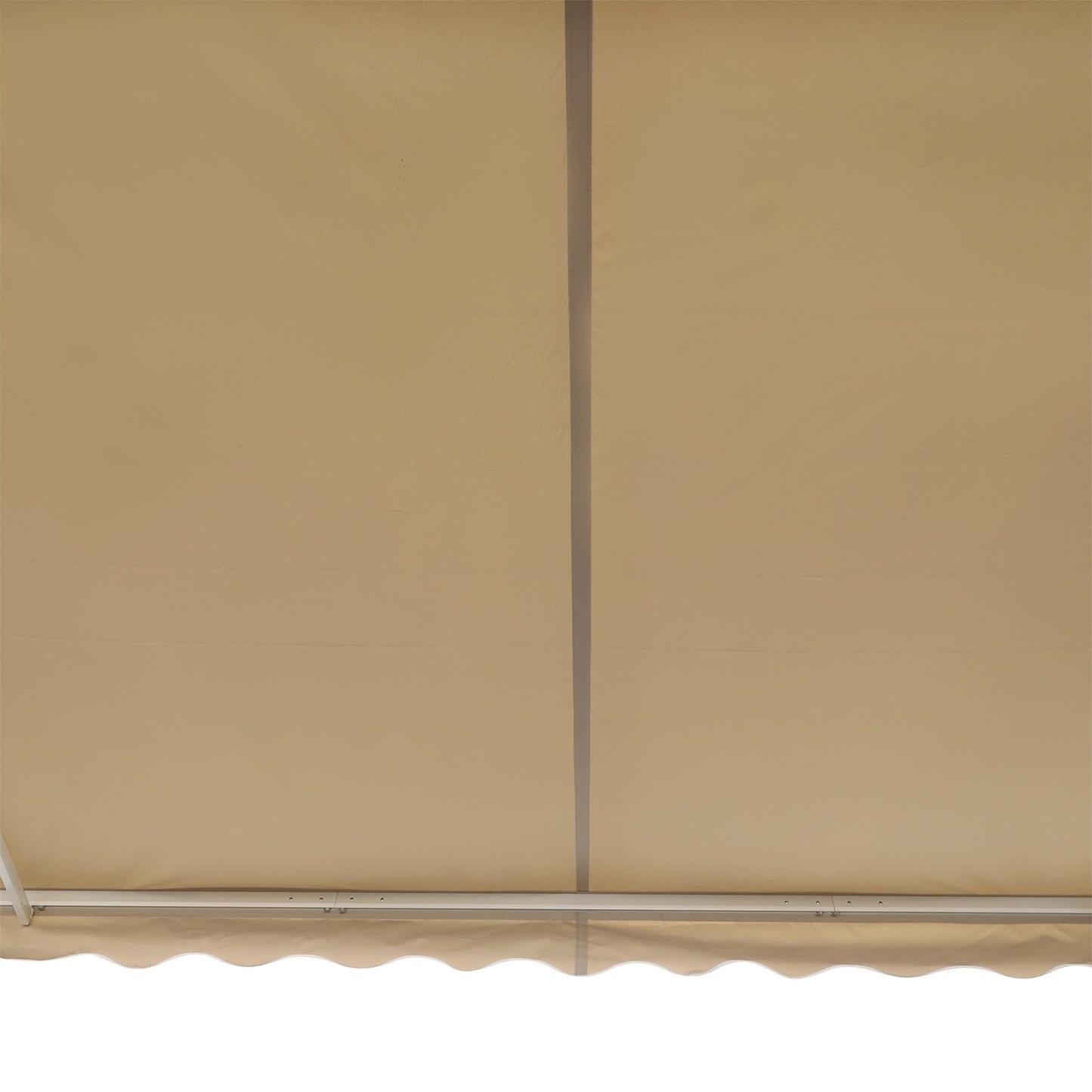 Manual folding arm awning, 4m, Sun protection, White/Beige