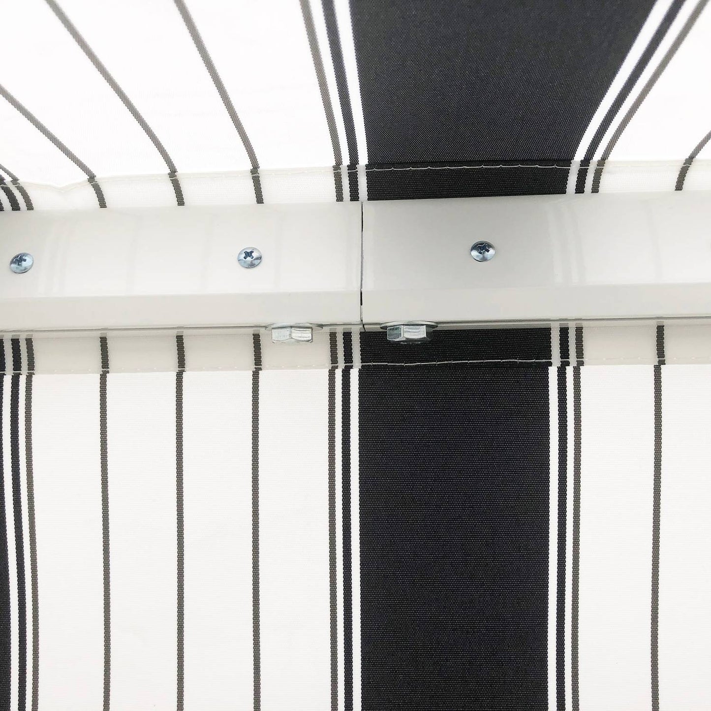 Manual folding arm awning 4m, Sun protection, White/Blue