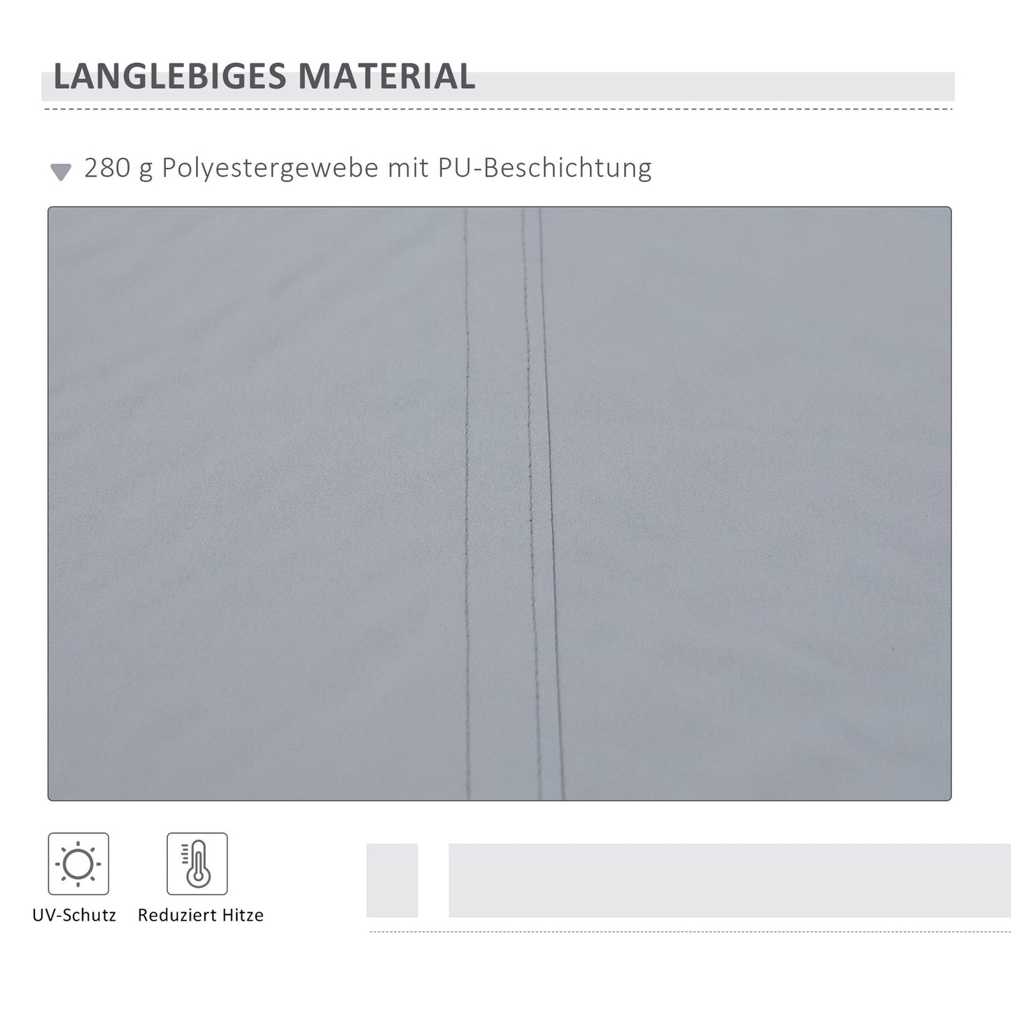 Manual Arm Awning, 4M, Sun Protection, Wall Mount, White/Grey