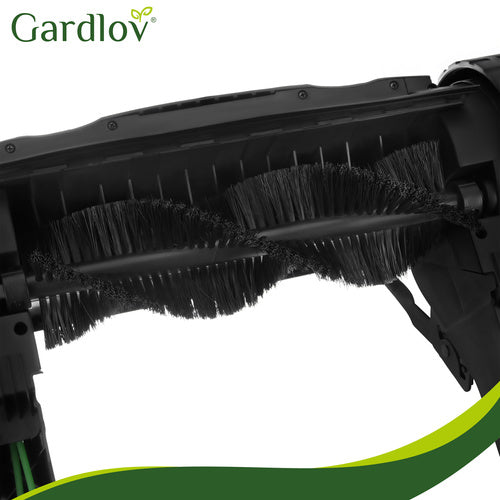 Manual Leaf Sweeper, 68cm Width, 24L Container, 3 Brushes