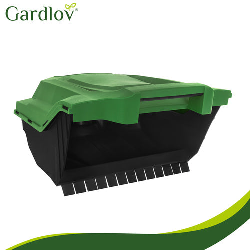 Manual Leaf Sweeper, 68cm Width, 24L Container, 3 Brushes