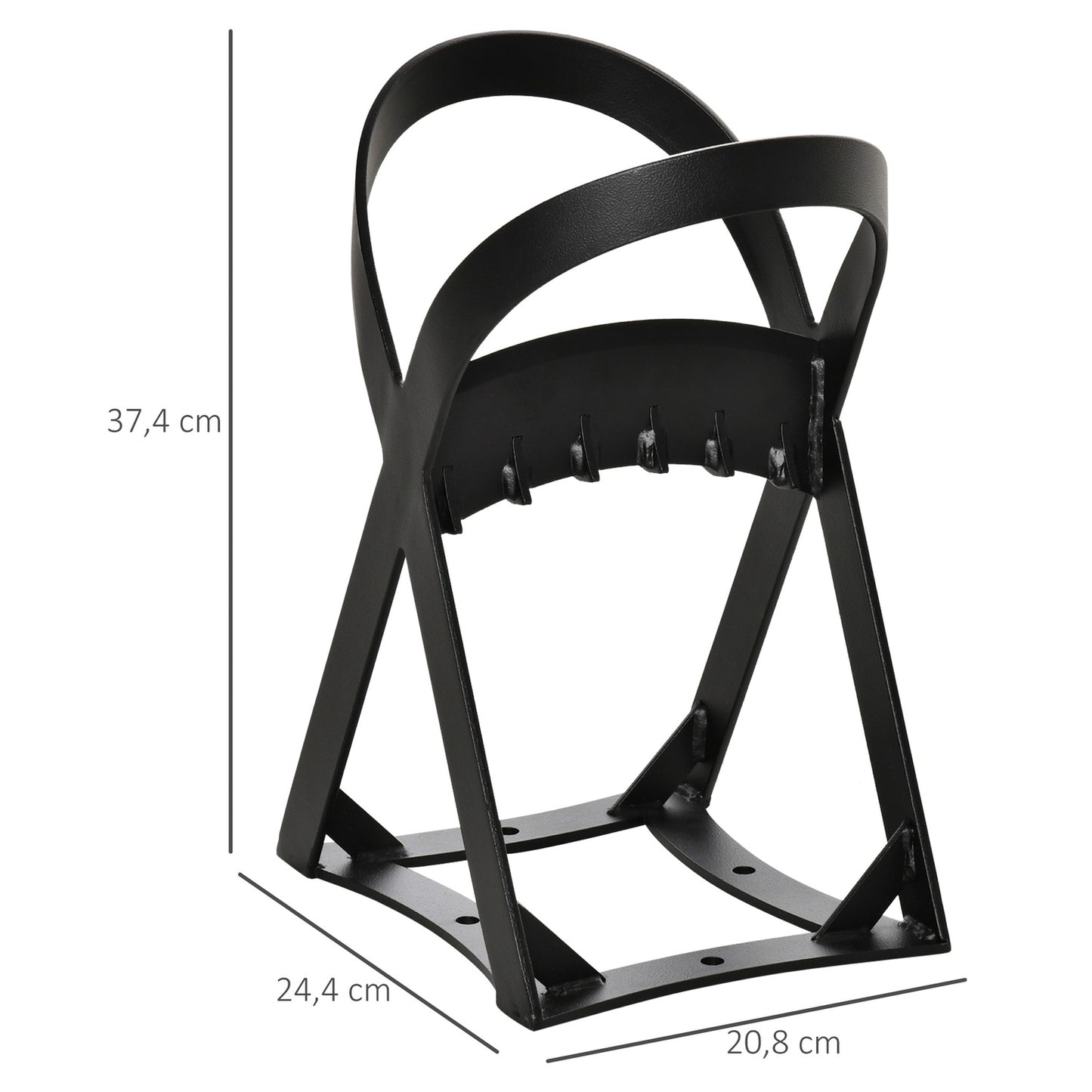 Manual wood splitter, carbon steel for camping and home use