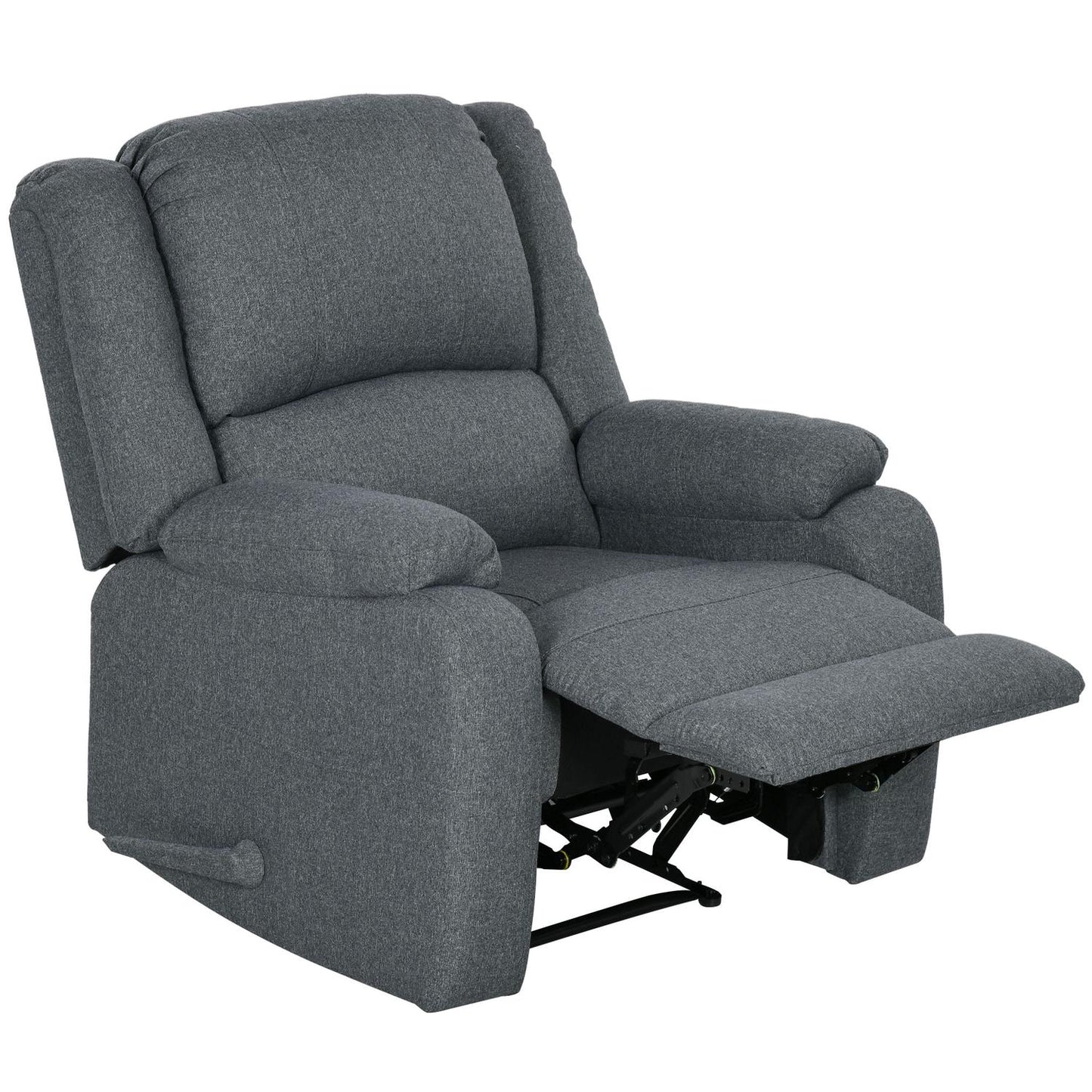 Lounger with footrest, 150 kg capacity, linen look