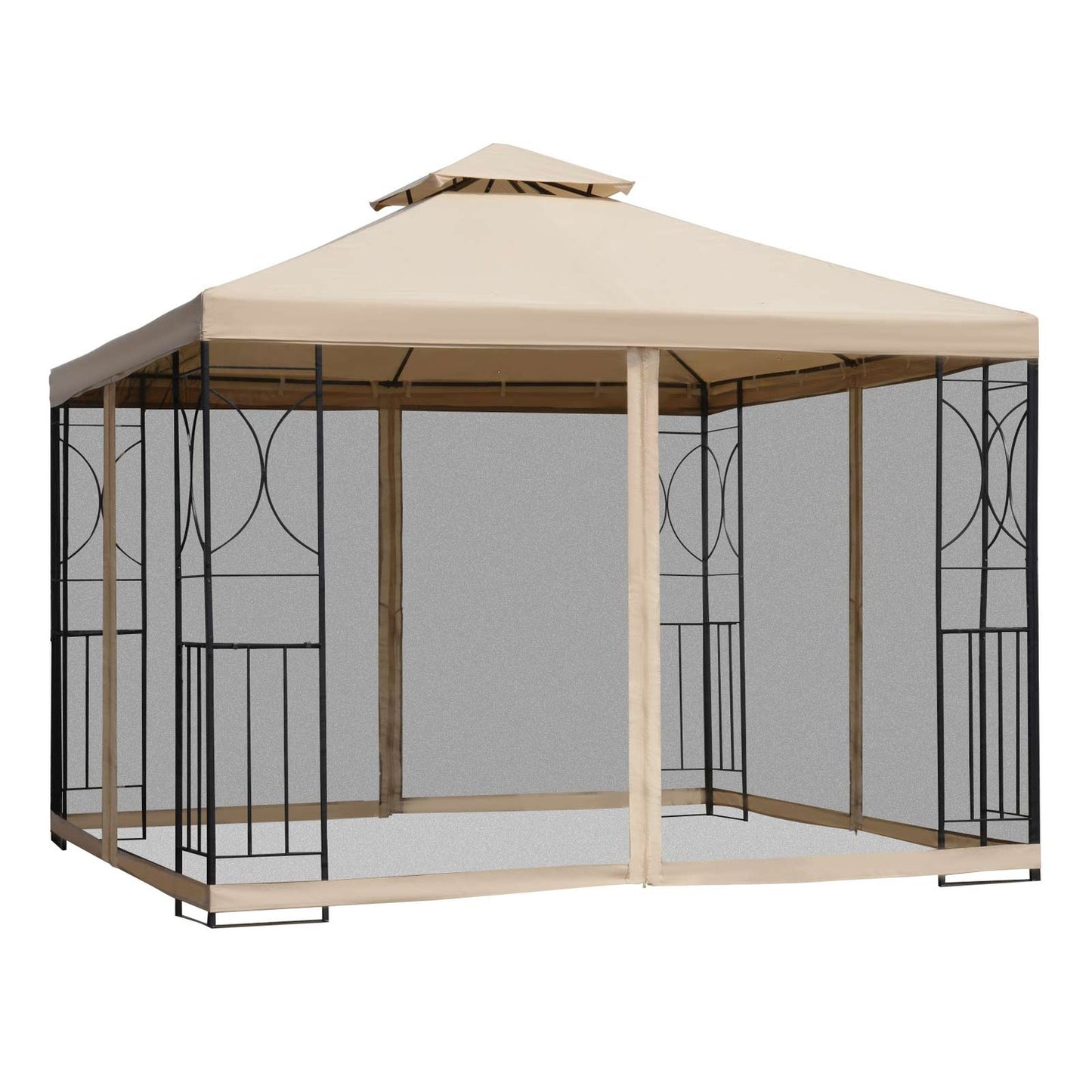 3x3M weatherproof marquee with 4 metal shelves