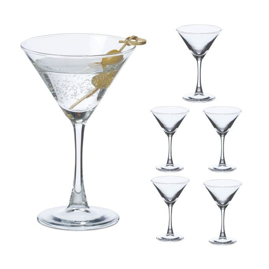 Martini glass 6-pack