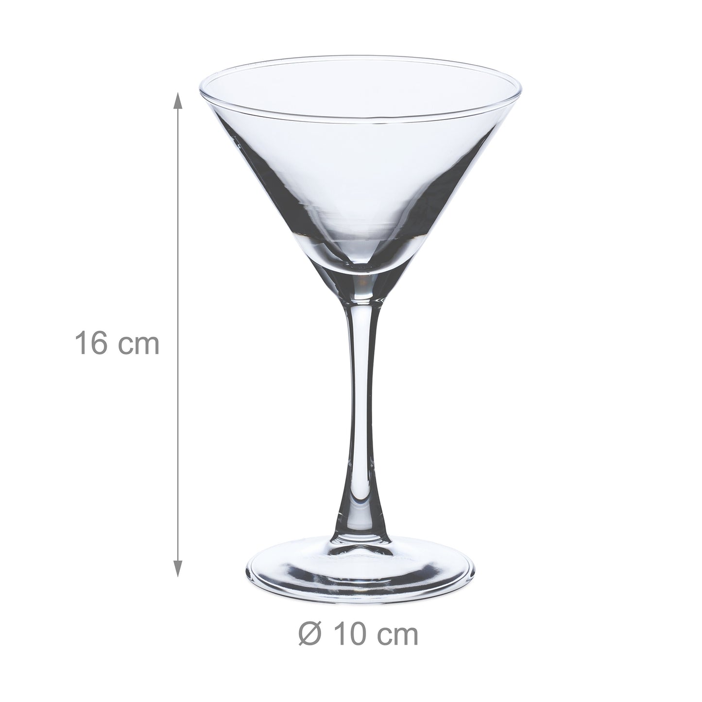 Martini glass 6-pack