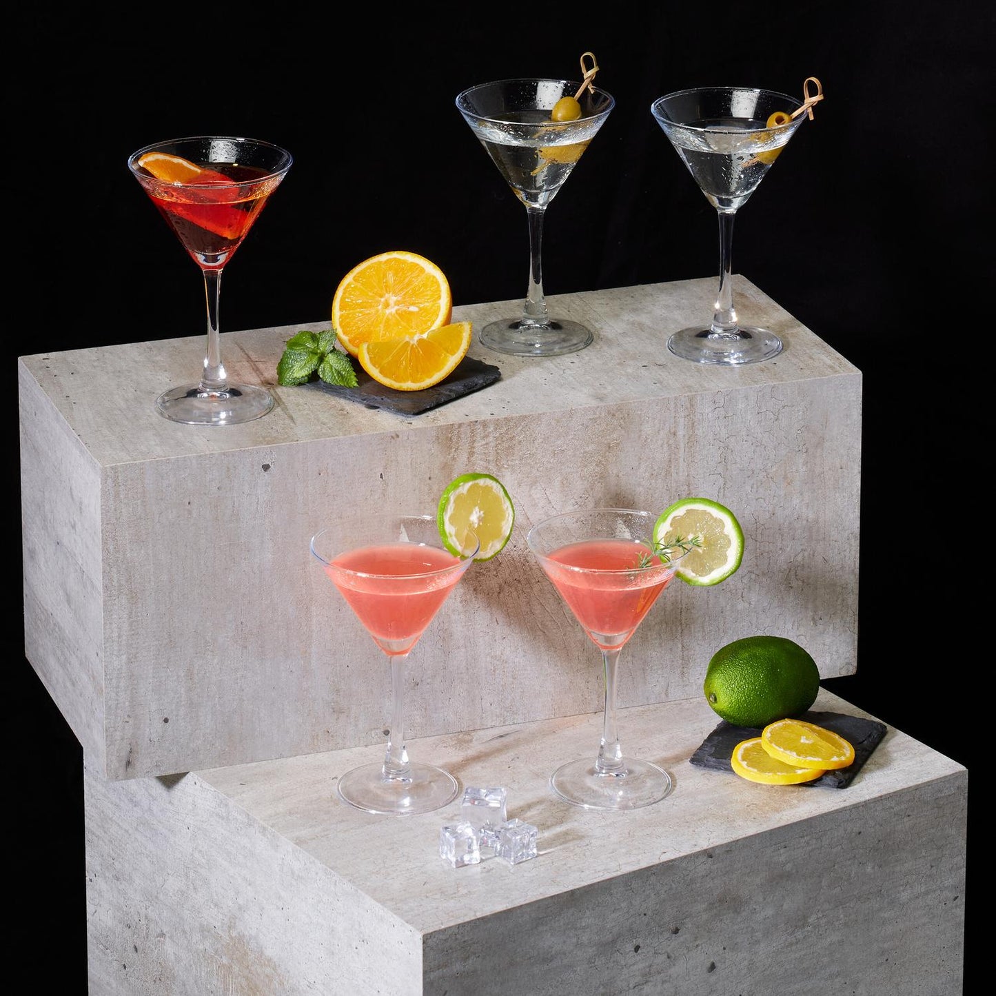 Martini glass 6-pack