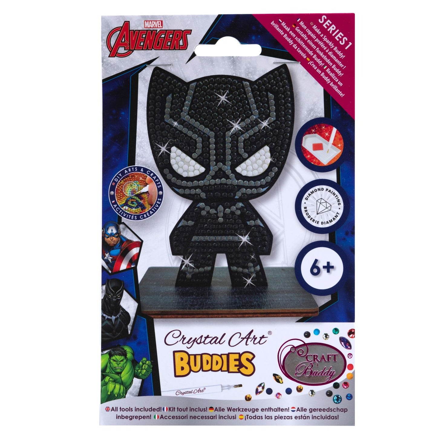 Marvel Art Set With Crystals, Black Panther