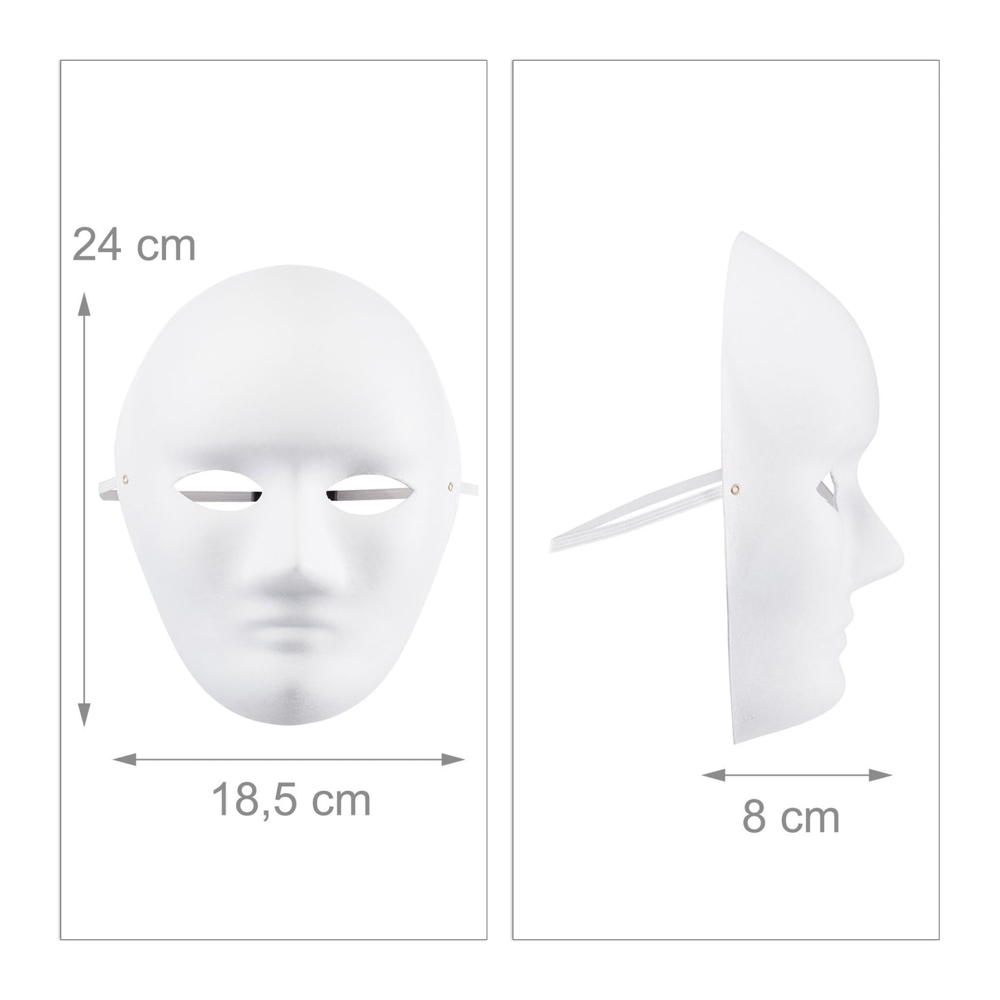 Mask white set of 20