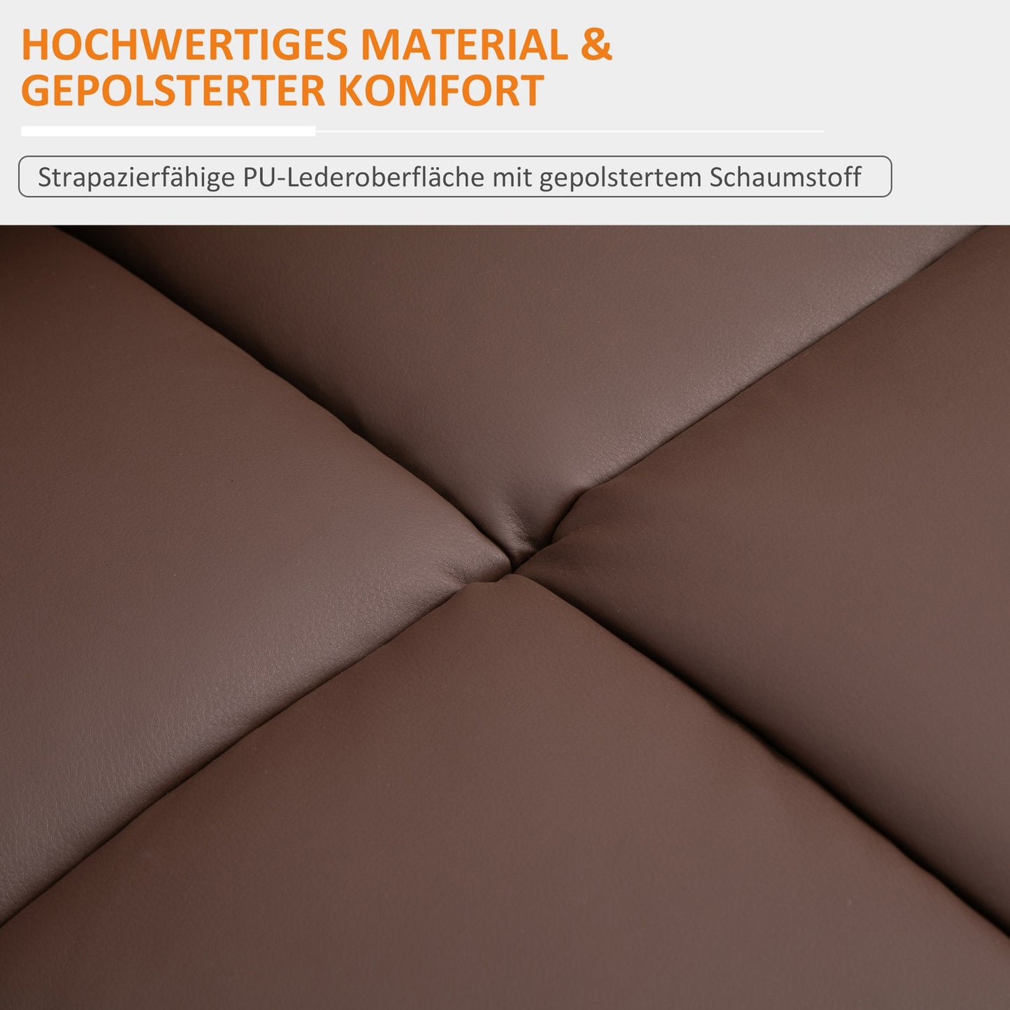 Electric massage armchair, brown artificial leather, 94x99 Cm