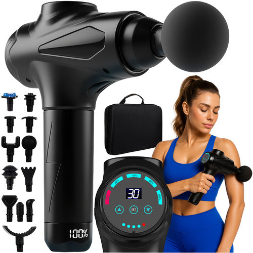 Massage Gun with 30 Levels and 12 Tips