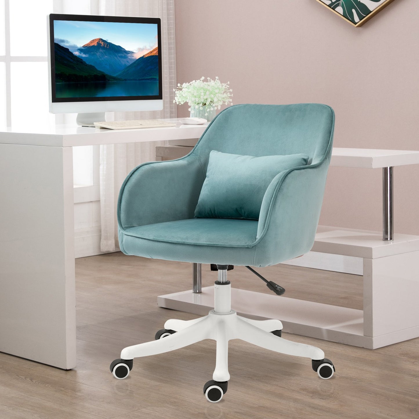 Office massage chair - USB vibration, lumbar support, 78-86 cm