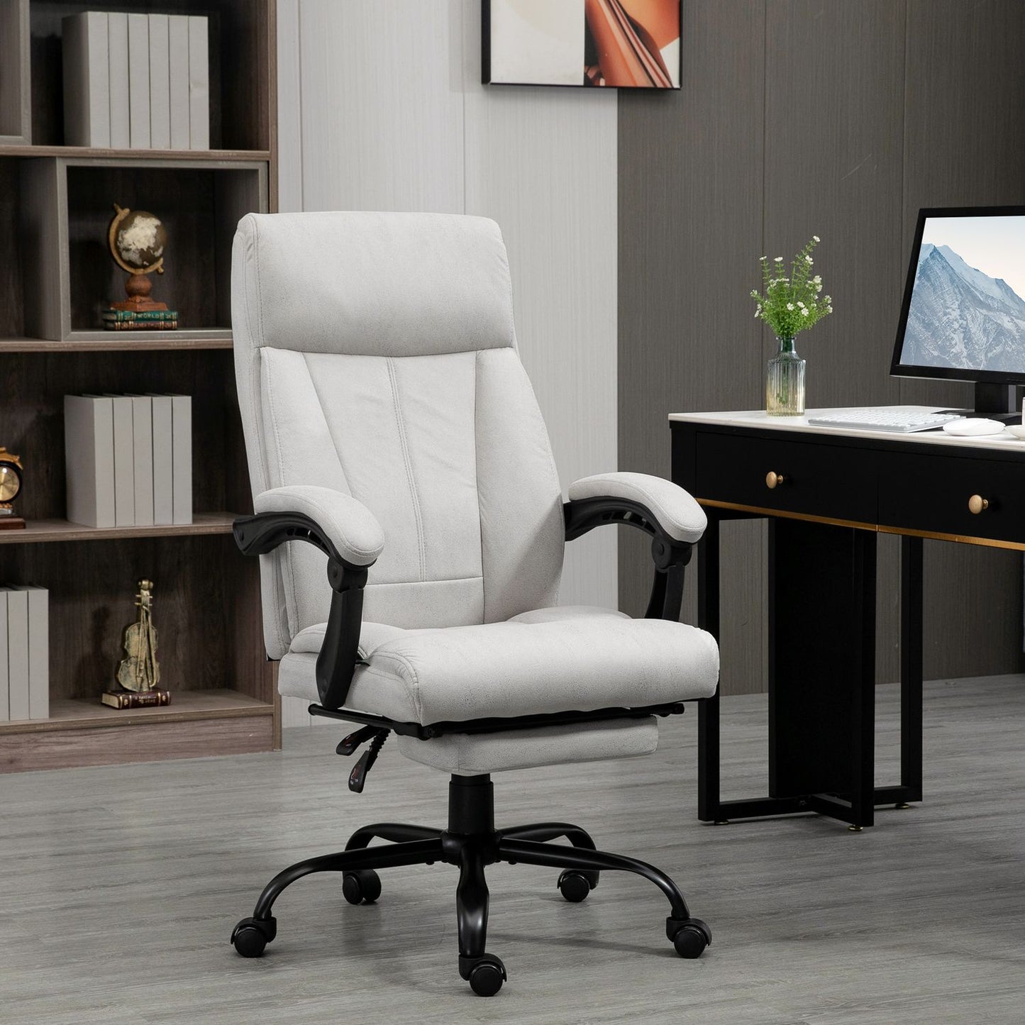 Massage Office chair with heating & footrest, height adjustable
