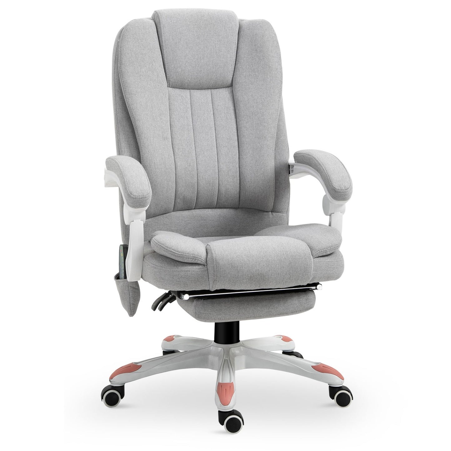 Massage chair - polyester foam, gray, adjustable height