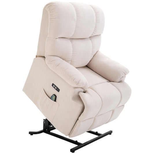 Heated massage chair with USB remote control, adjustable plush
