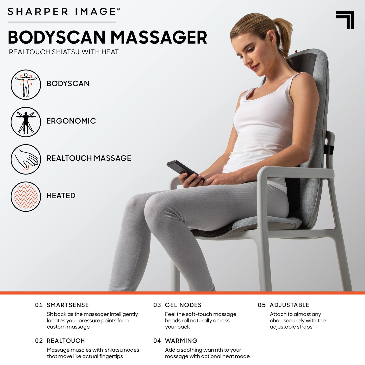 Massager Smartsense Shiatsu Realtouch Chair