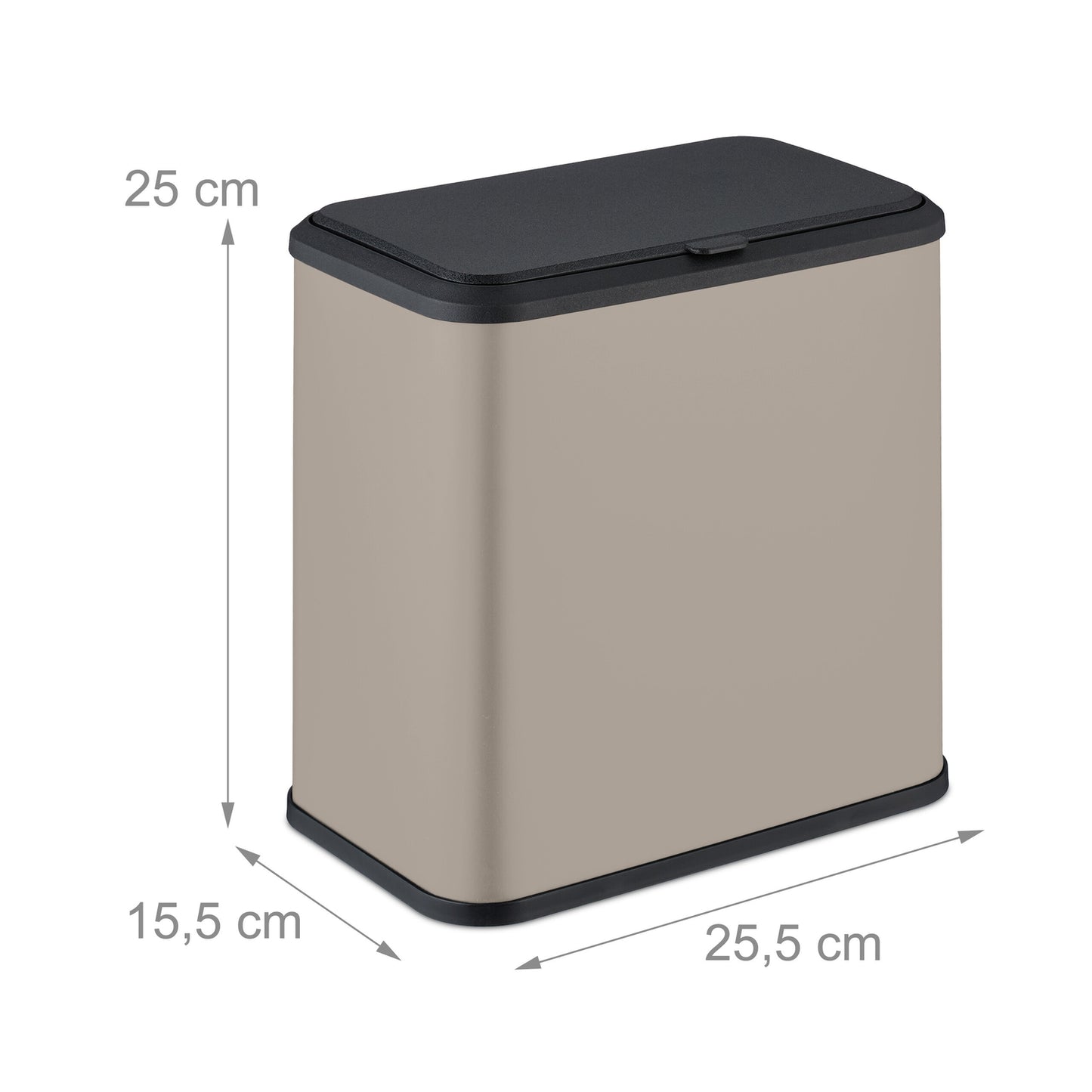 Matte Bathroom Rubbish Bin, 5L – Hanging or Freestanding