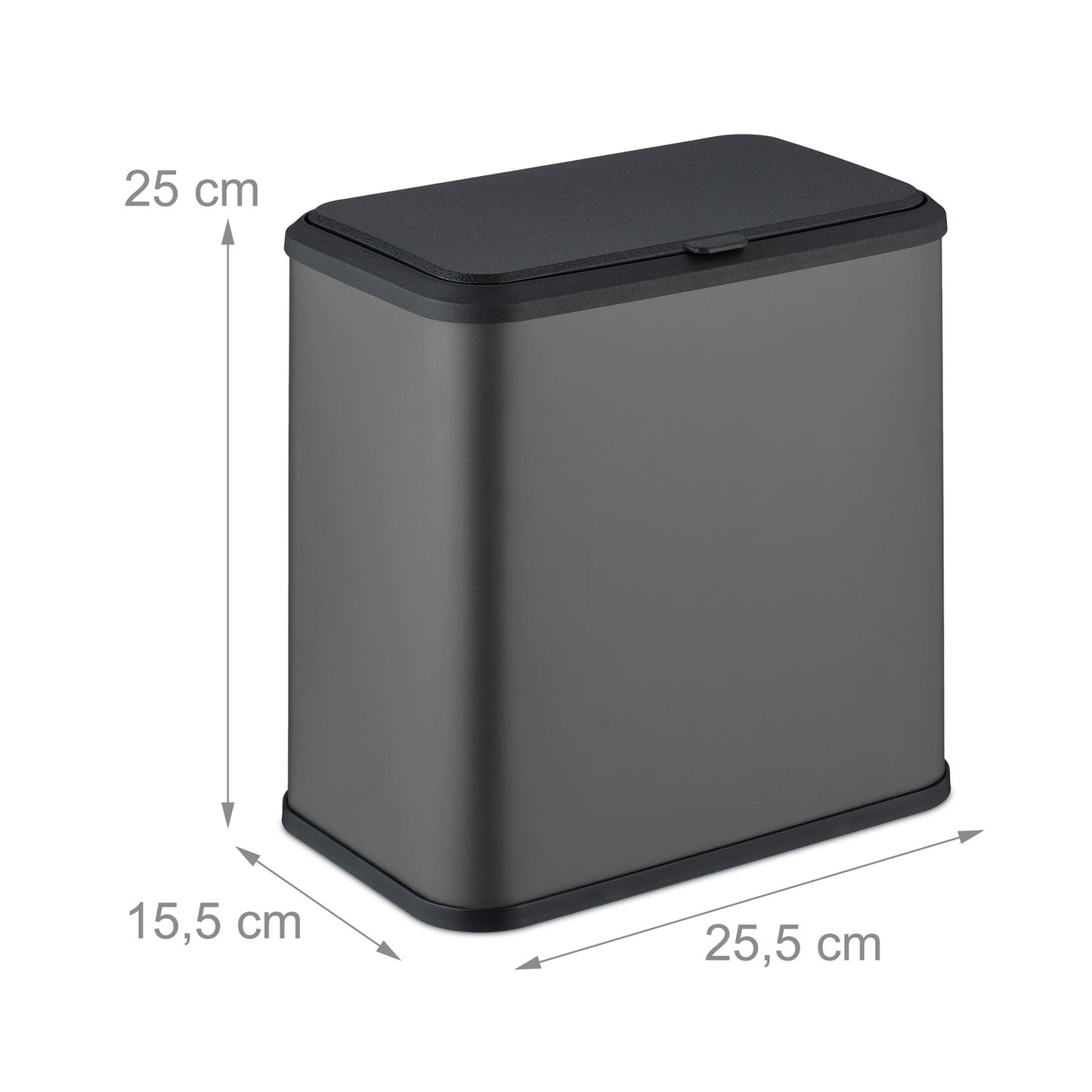 Matte Bathroom Rubbish Bin, 5L – Hanging or Freestanding
