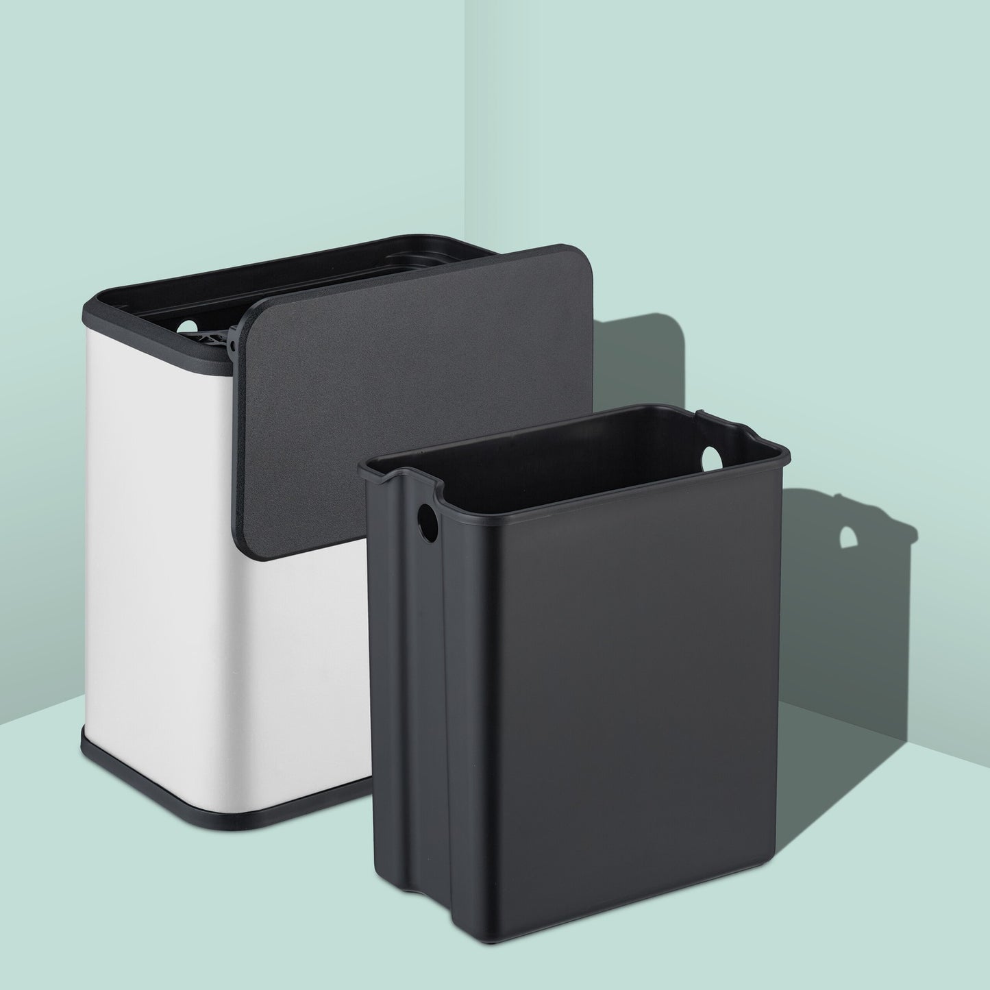 Matte Bathroom Rubbish Bin, 5L – Hanging or Freestanding