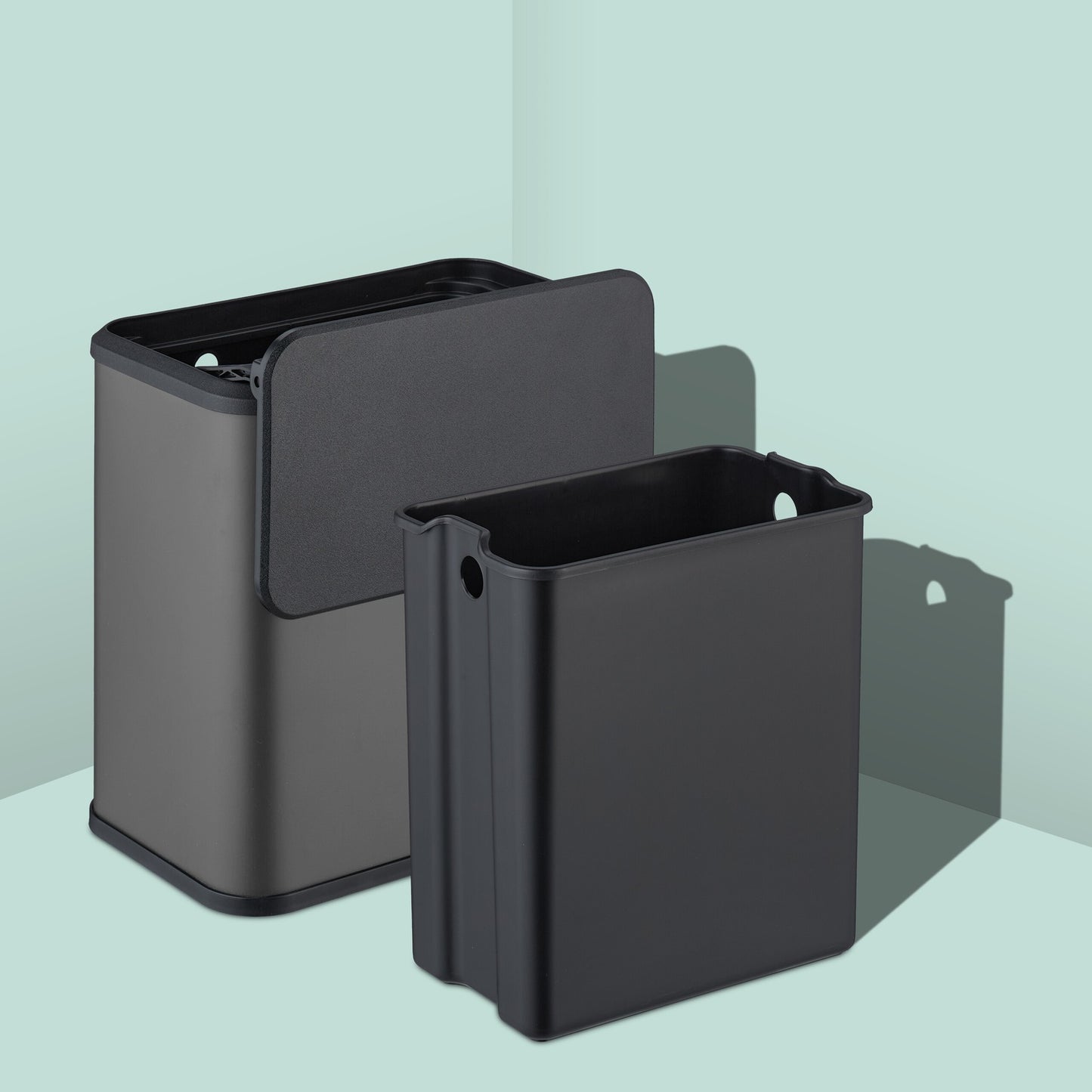 Matte Bathroom Rubbish Bin, 5L – Hanging or Freestanding