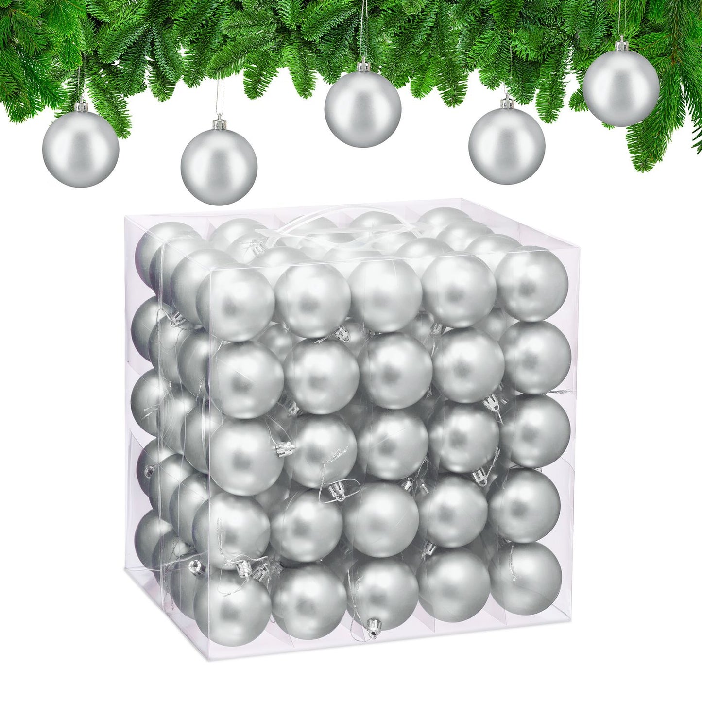 Matte Christmas Baubles Set – 100 Pieces