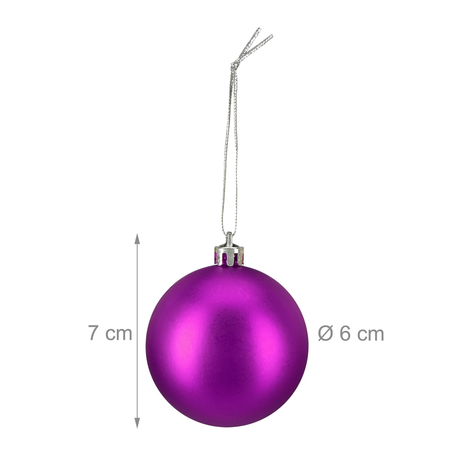 Matte Christmas Tree Baubles Set, 100 Pieces