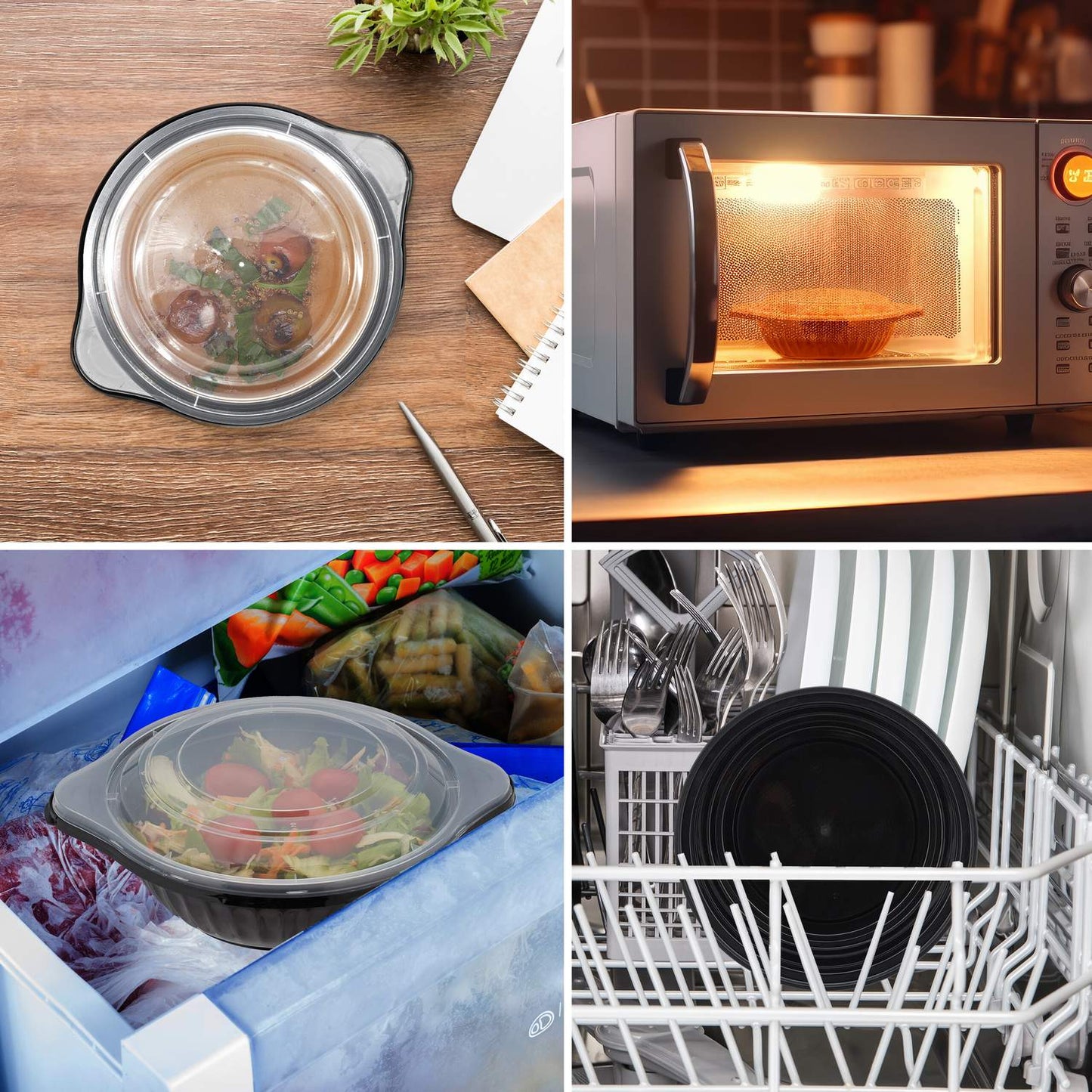 Meal preparation boxes with 1 compartment - 24 pcs
