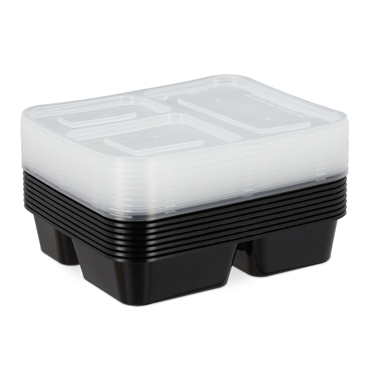 Meal preparation boxes with 3 compartments - 24 pcs