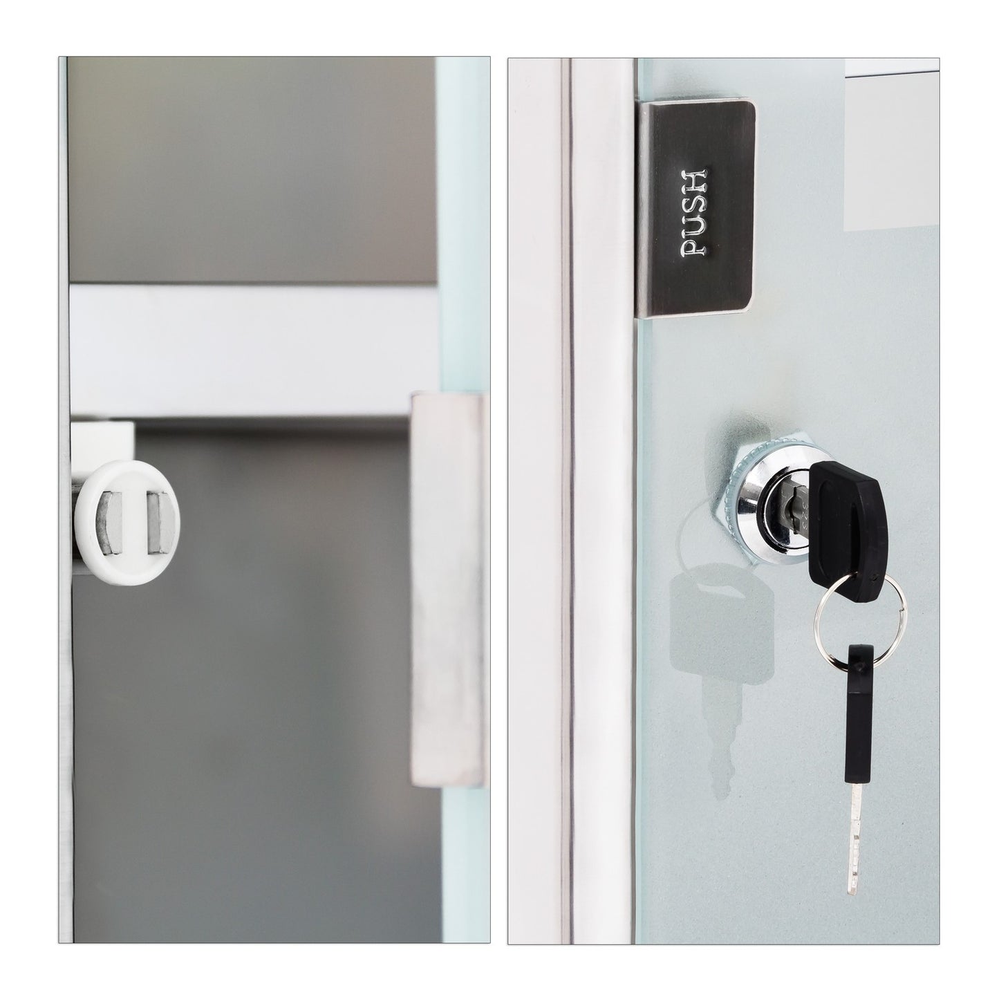 Medicine cabinet EMERGENCY stainless steel XL