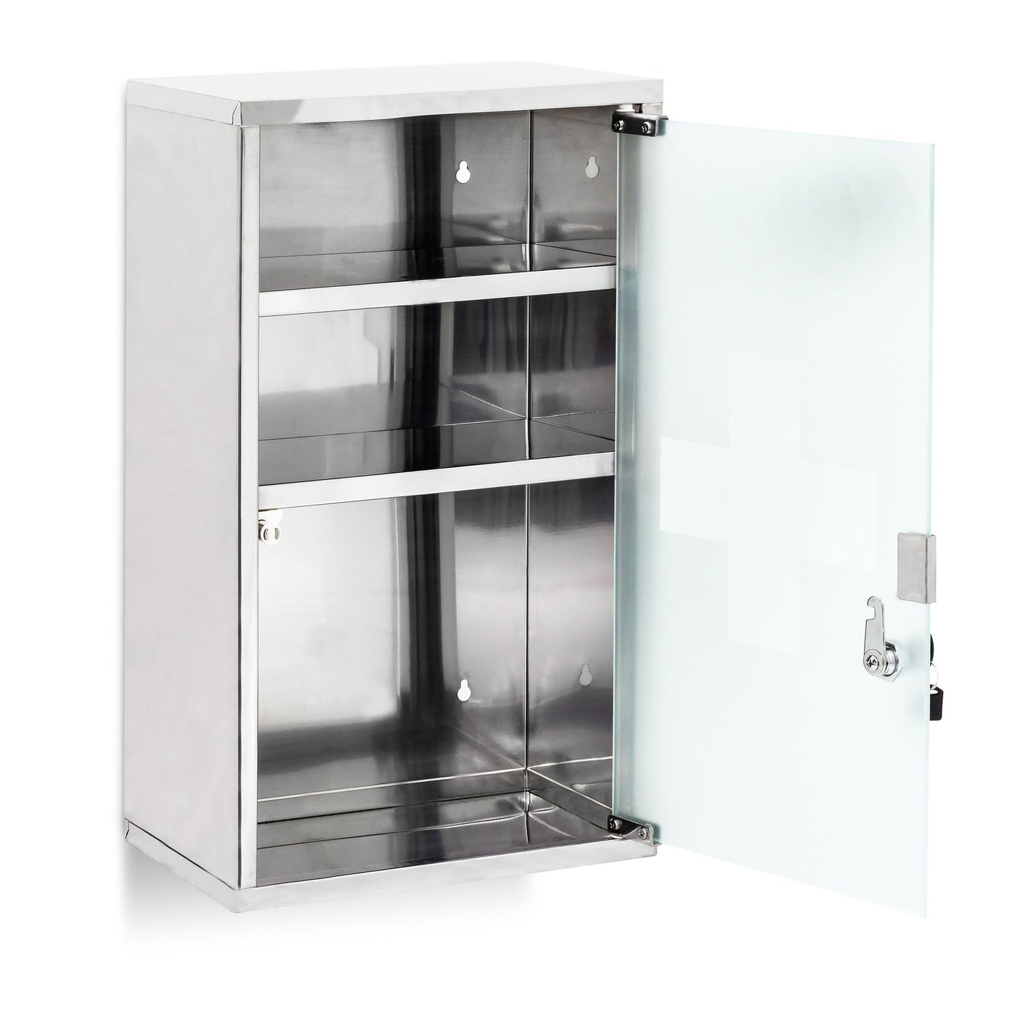 Medicine cabinet EMERGENCY stainless steel XL