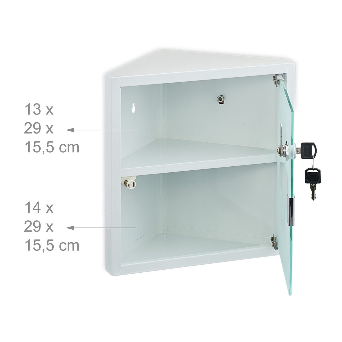 Medicine cabinet with glass door