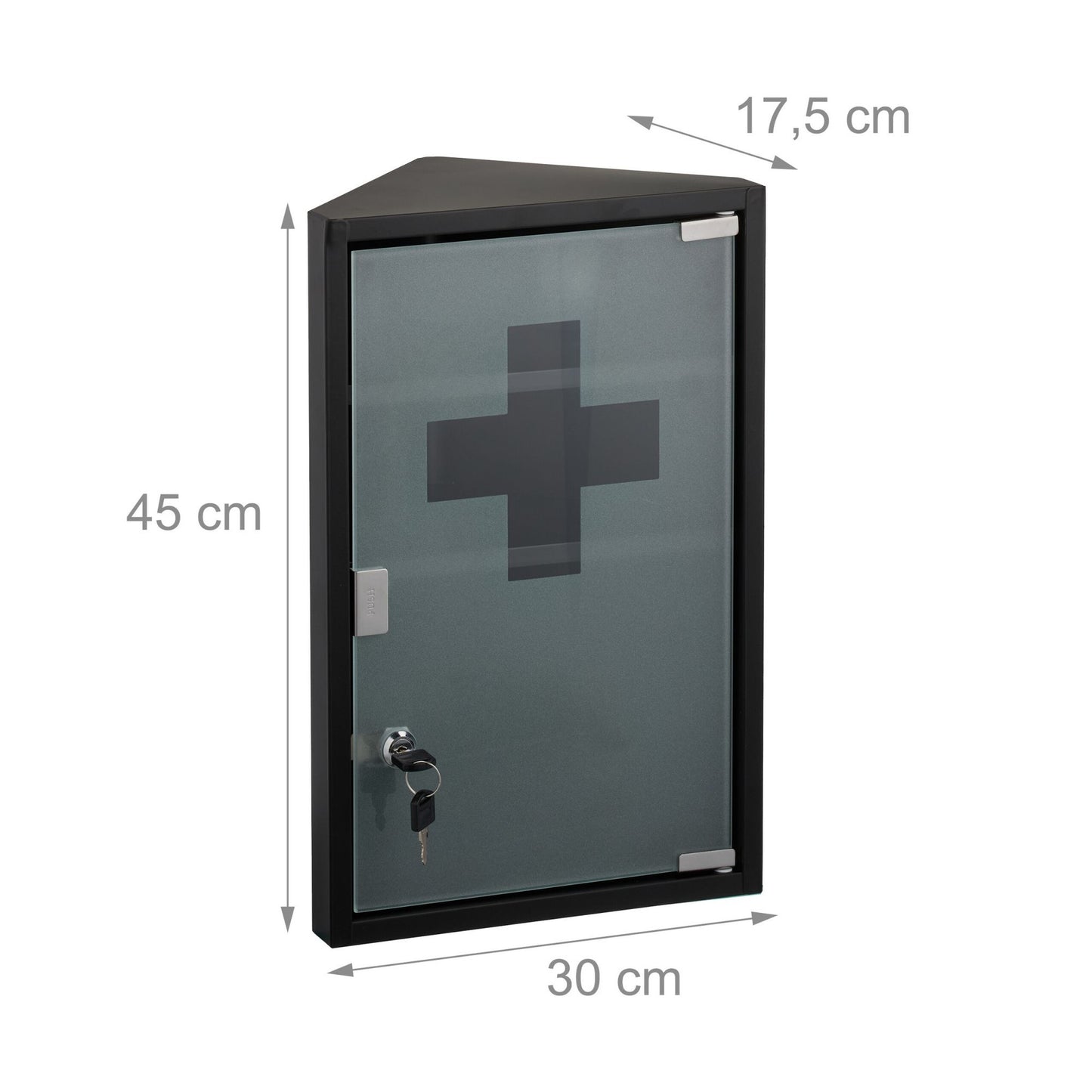Medicine cabinet with glass door