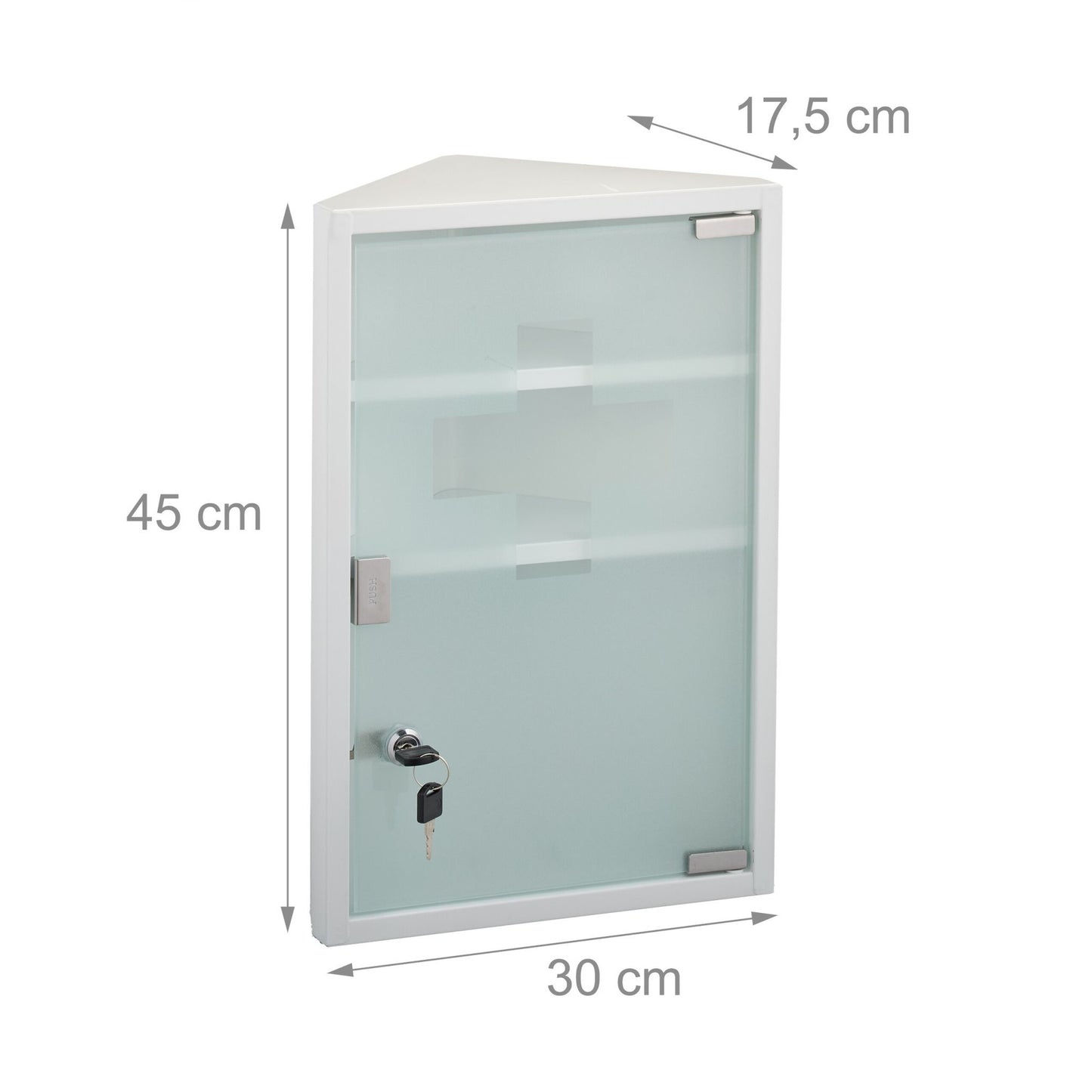 Medicine cabinet with glass door
