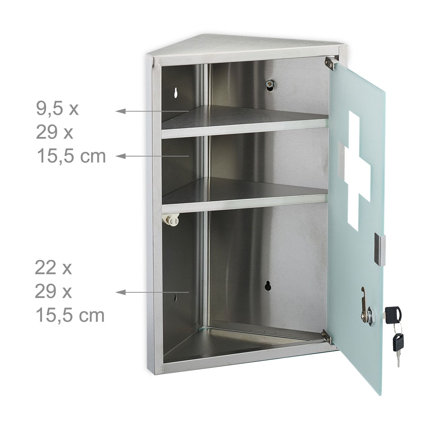Medicine cabinet with glass door